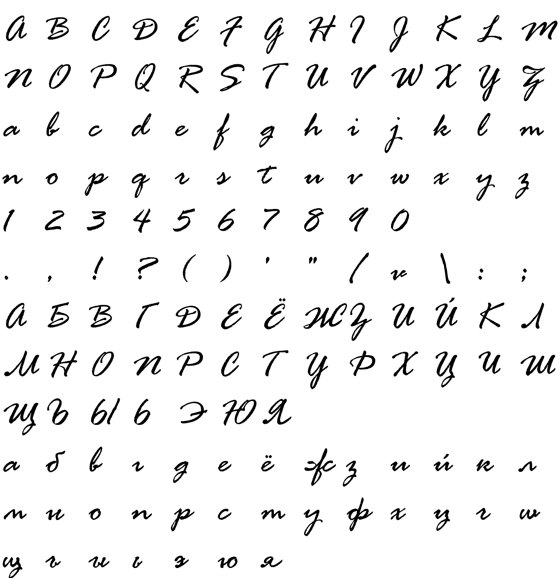 Шрифт Rage Italic LET Remake Plain