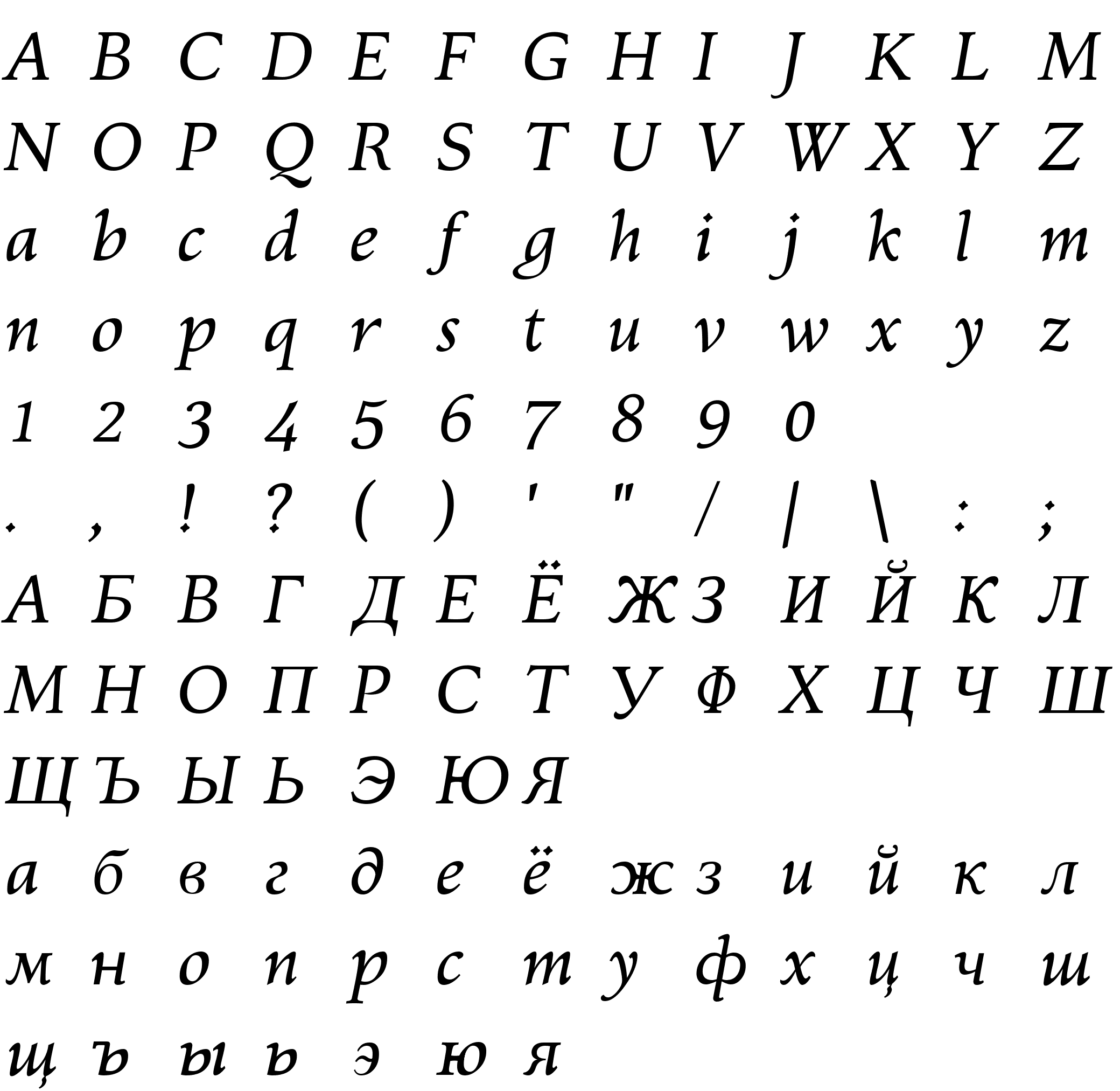 Шрифт Kelvinch Italic