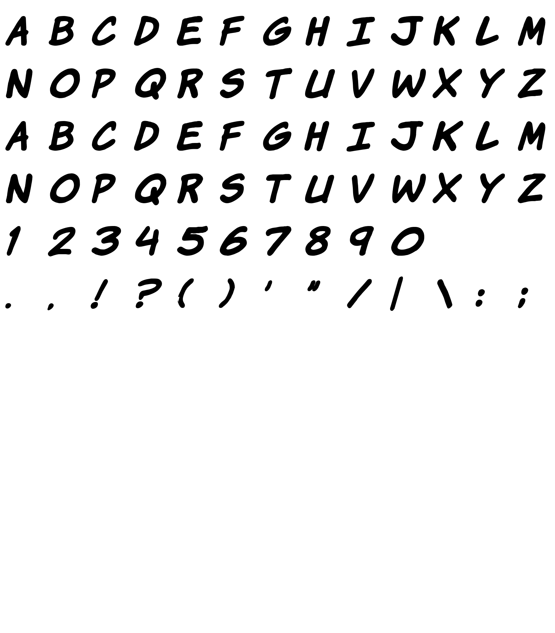 Шрифт Komika Hand Bold Italic