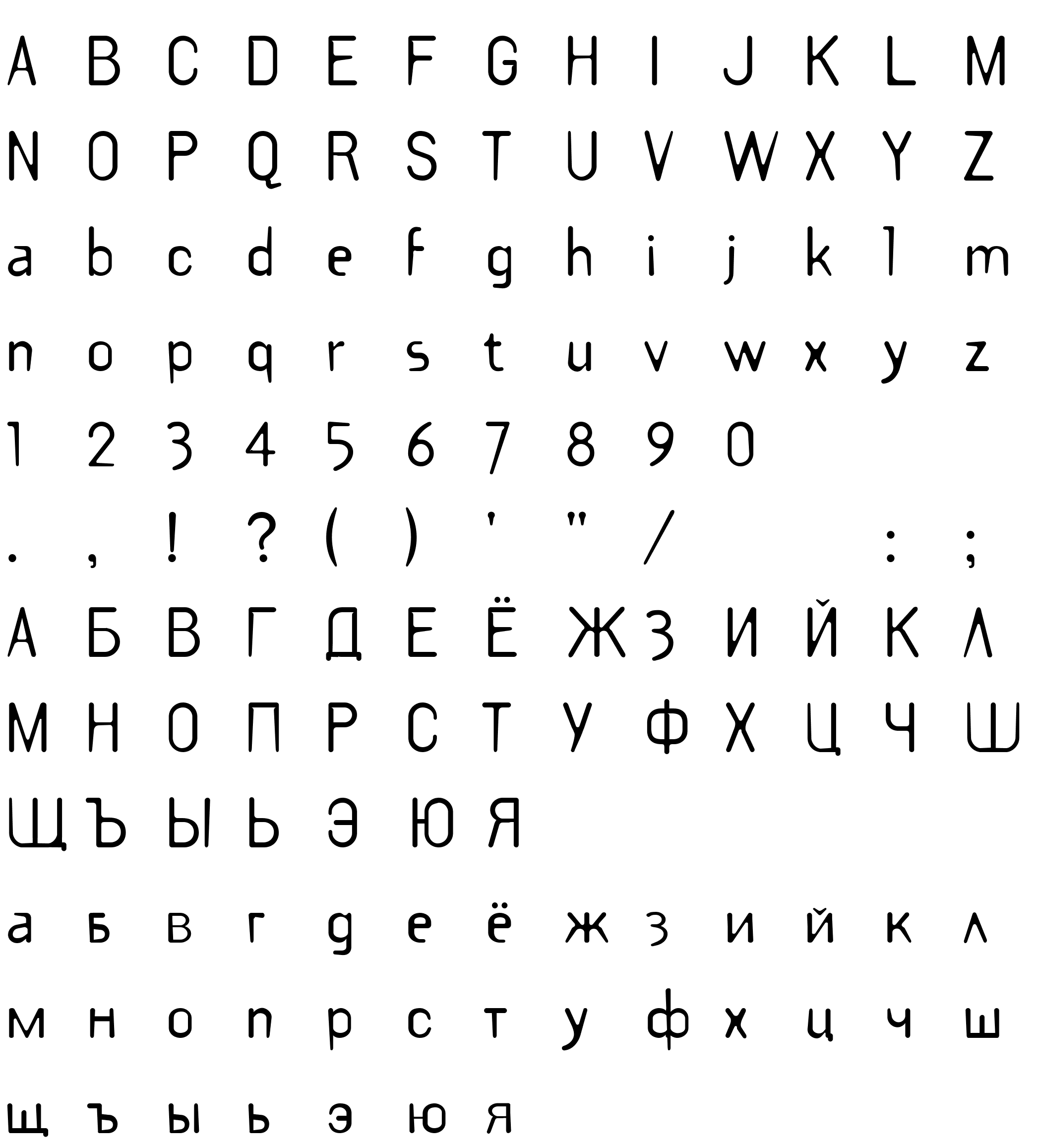 Шрифт TemplateGothic