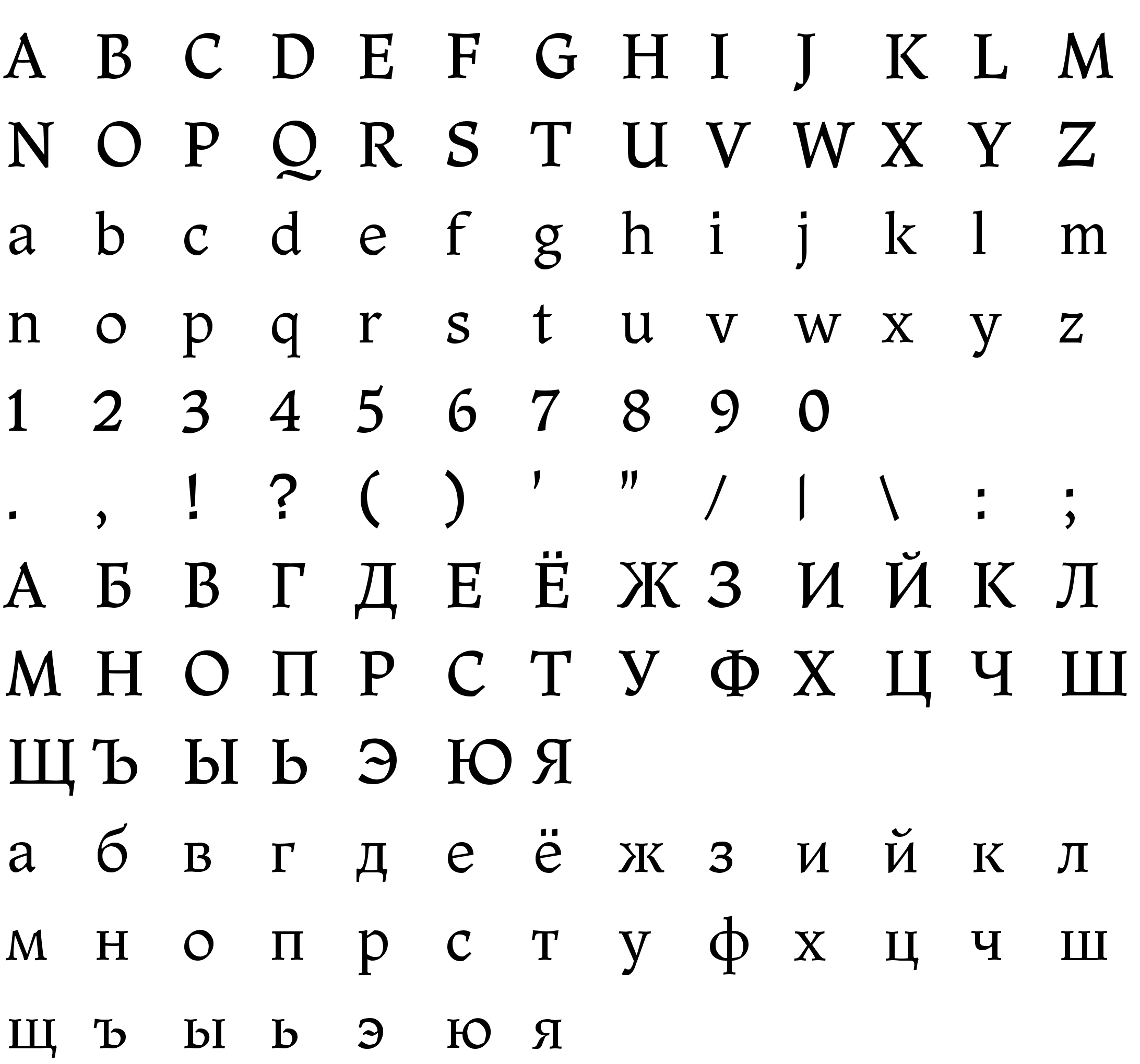 Шрифт LagodaClassic