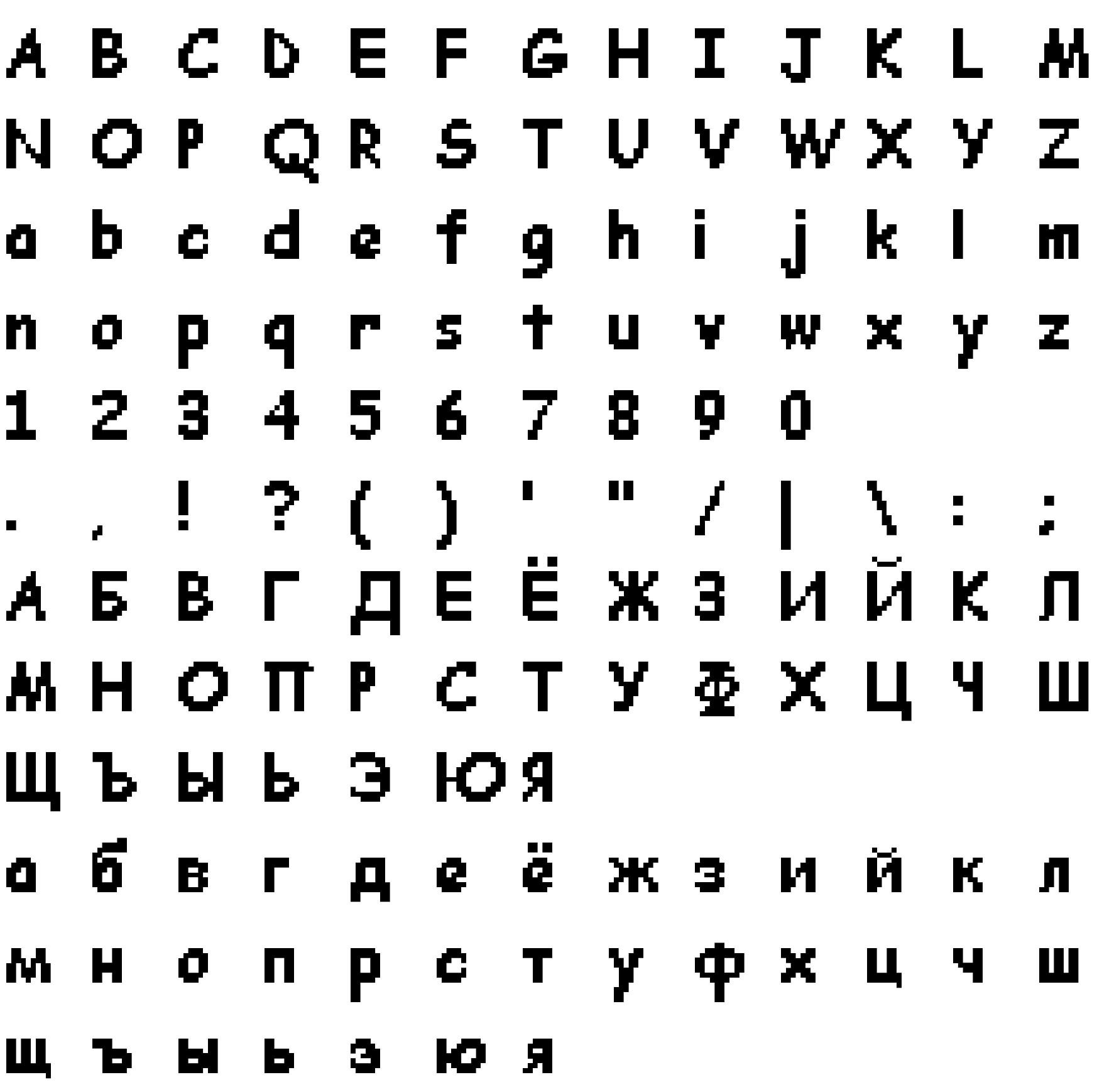 Шрифт Comic Sans MS pixel rus eng Regular