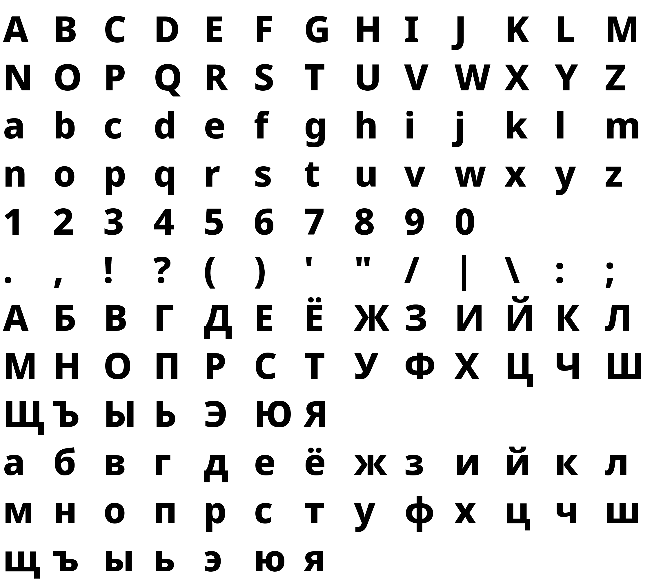 Шрифт Noto Sans ExtraBold