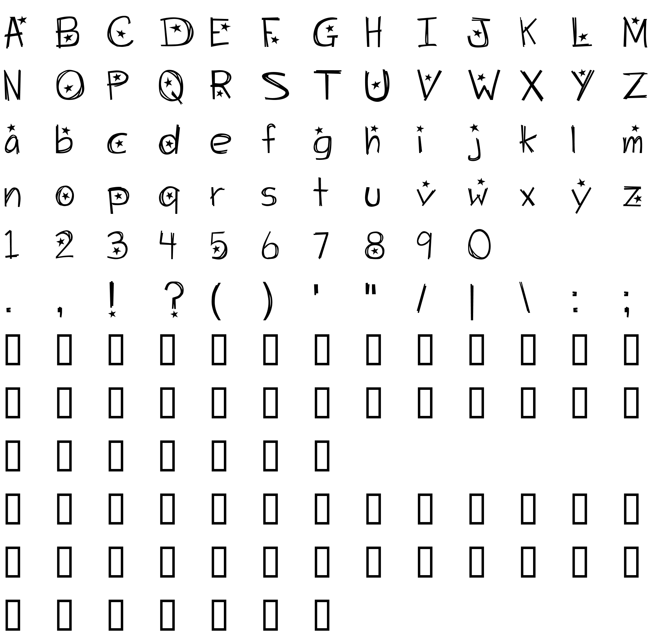 Шрифт Starry Night