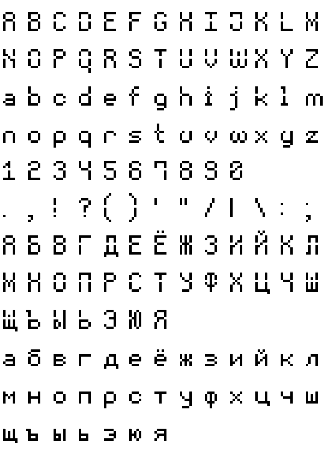 Шрифт VoidPixel7Cyrill