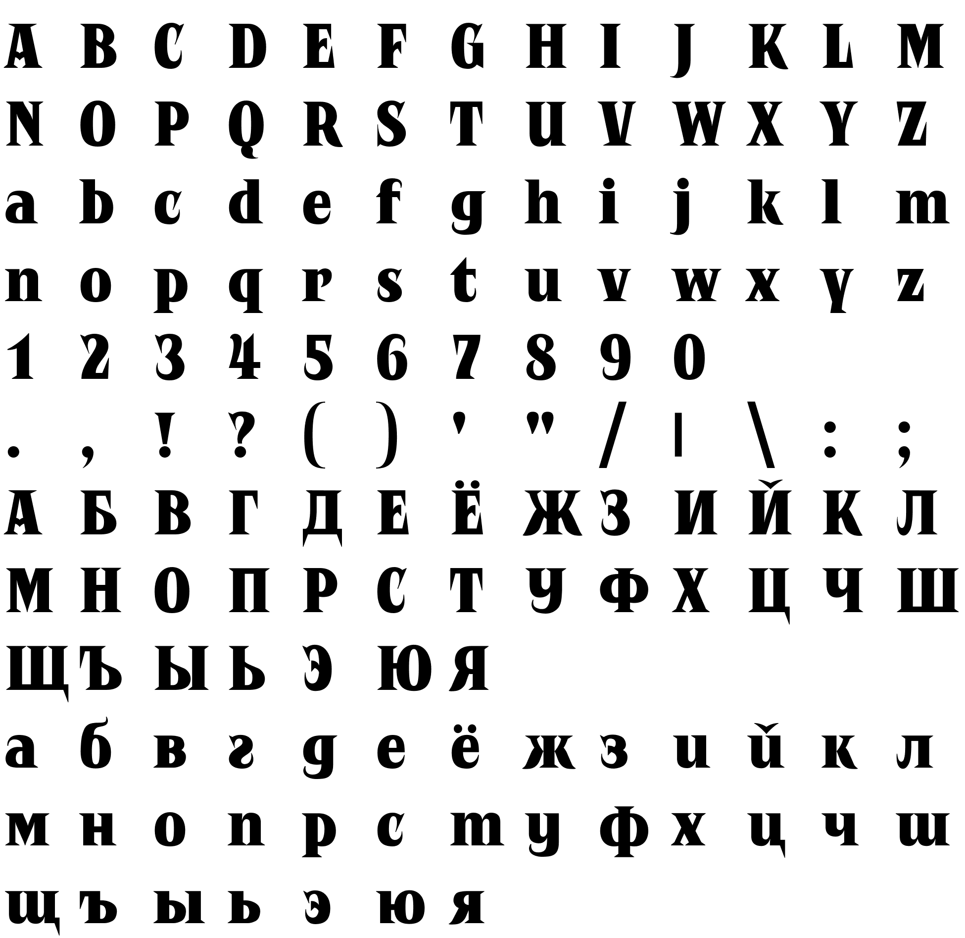 Шрифт d_Negro CS