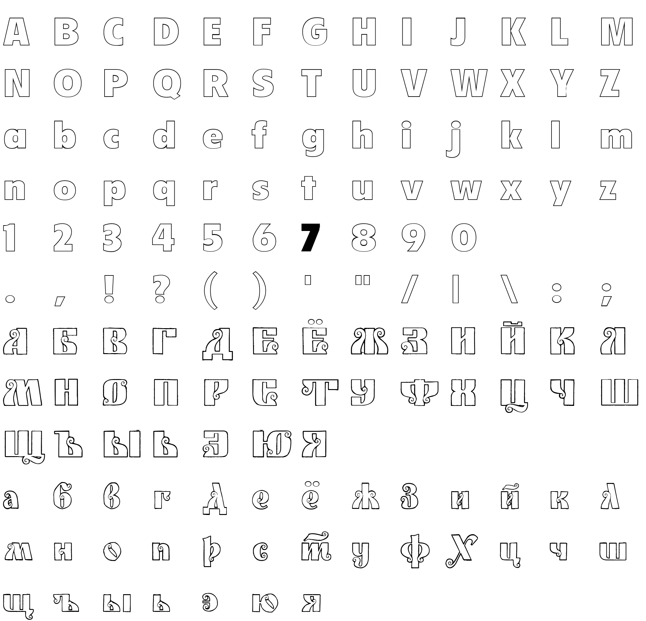 Шрифт RussianSuvenir-Regular