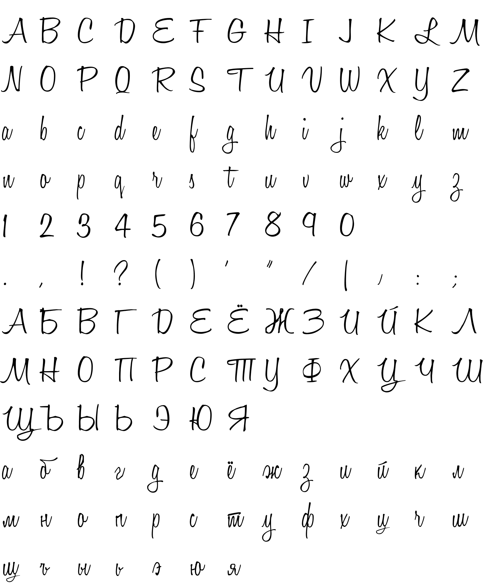 Шрифт Honey ScriptCYR Light