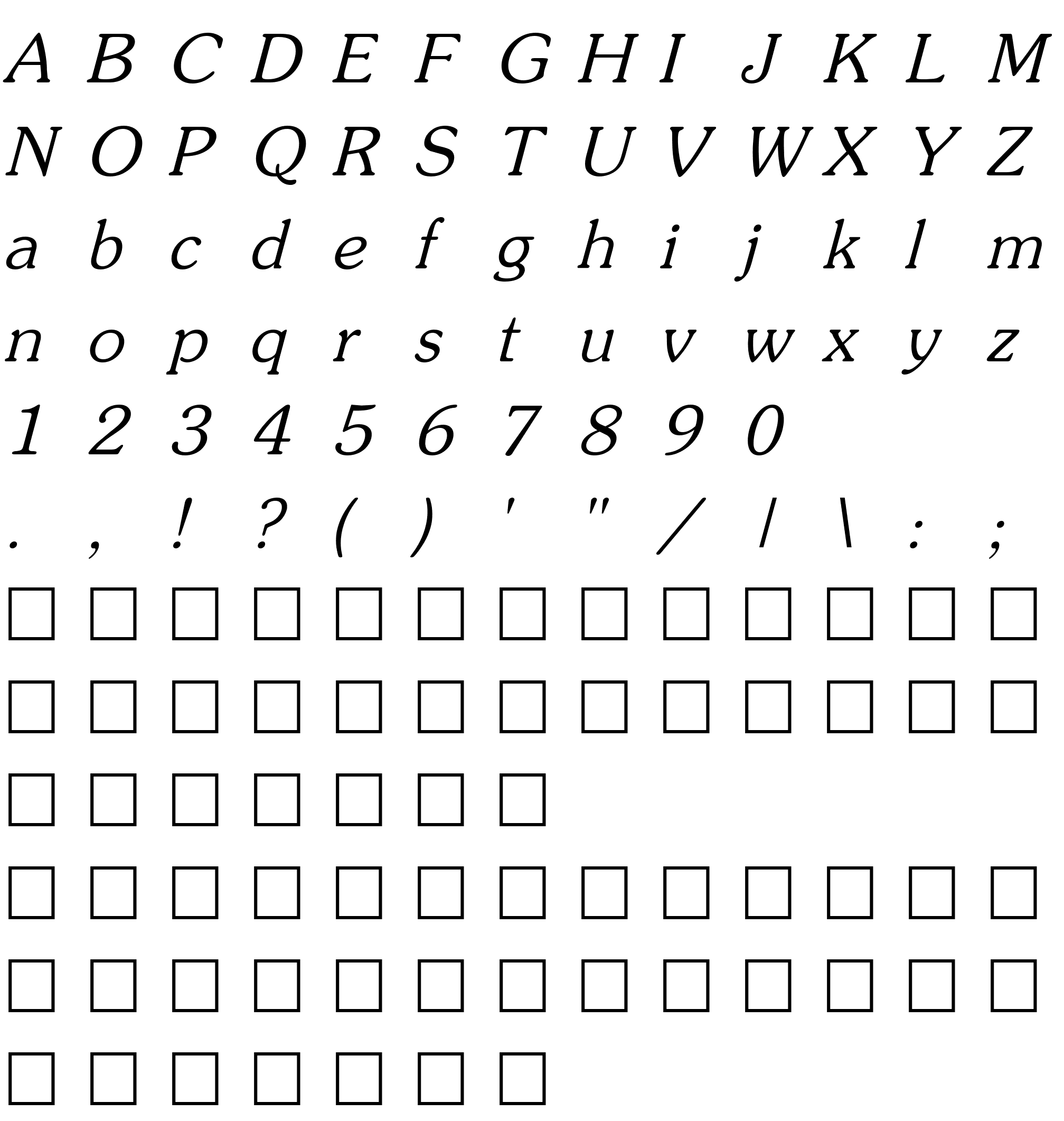 Шрифт AGPresquire Oblique