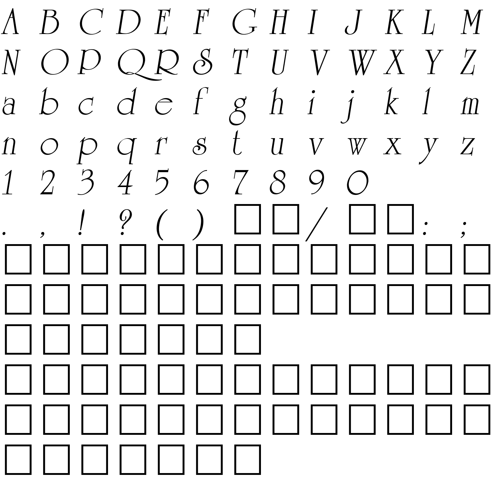 Шрифт AGReverance Oblique
