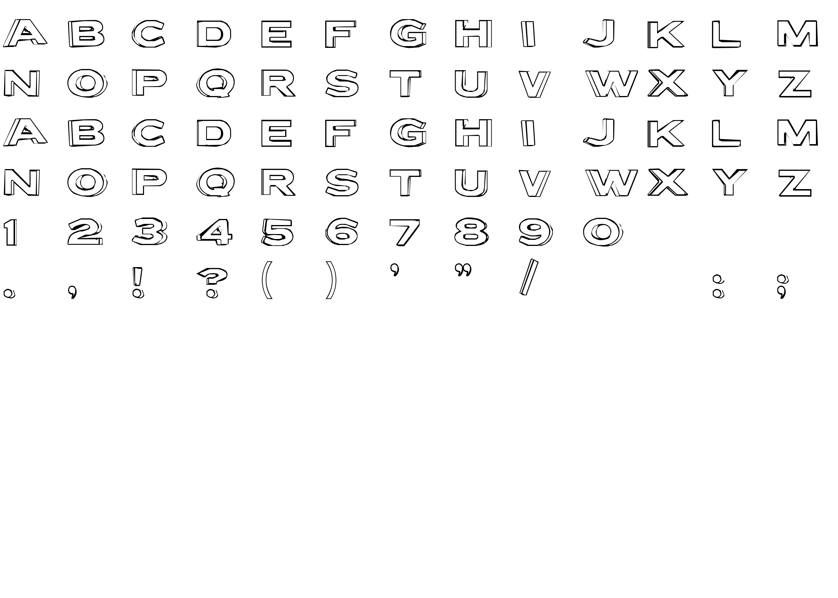 Шрифт Letter Set B