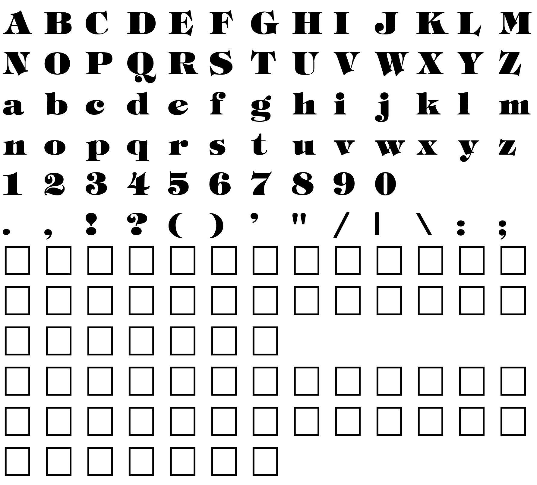 Шрифт Tiff-Heavy