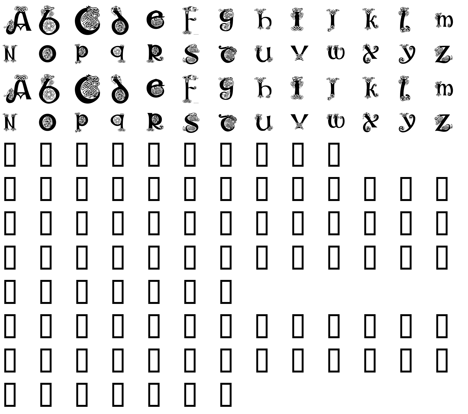 Шрифт KR Keltic One