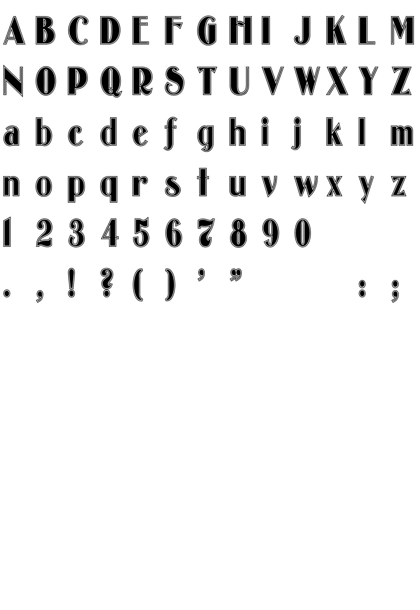 Шрифт OldgateLaneOutline