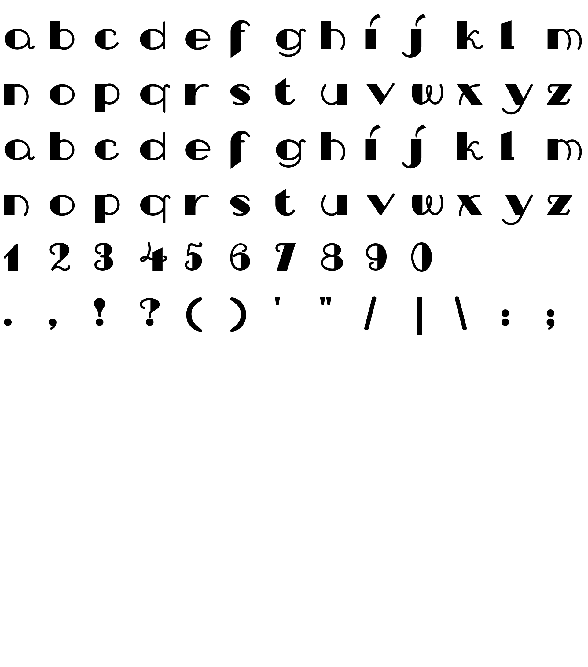 Шрифт NipAndTuck