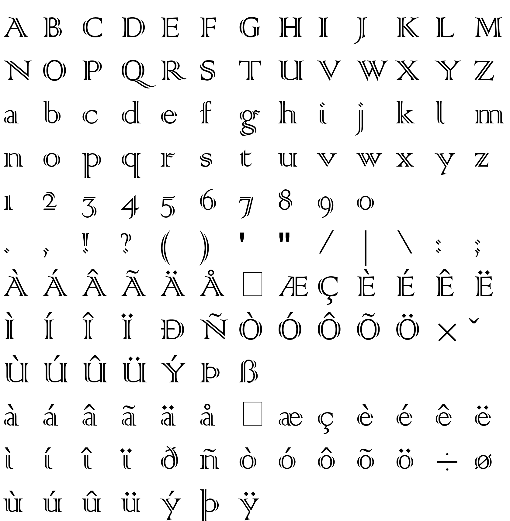 Шрифт Colonna MT