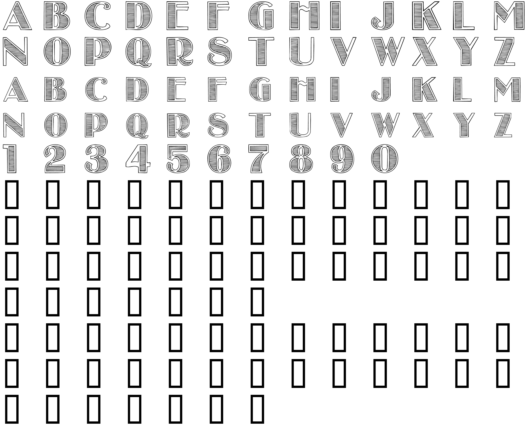 Шрифт StripesCaps