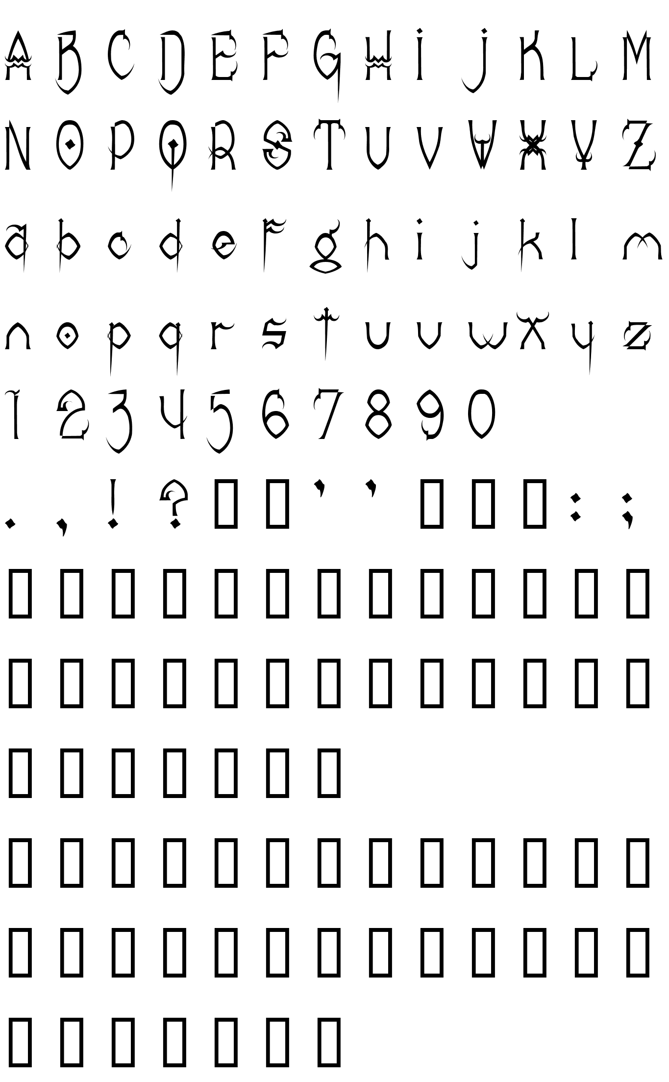 Шрифт Donree's Claws