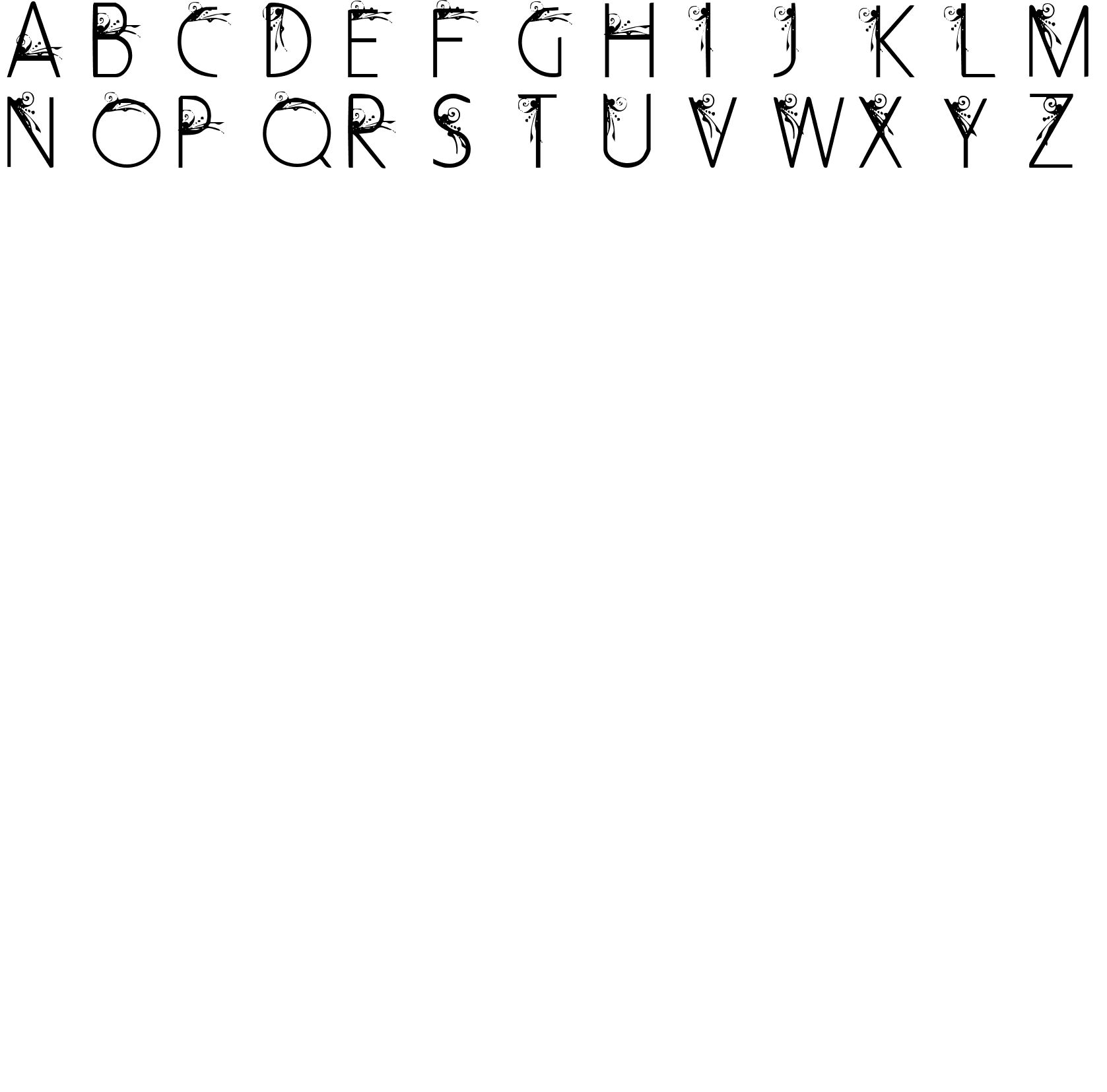 Шрифт Curly Fleur Caps