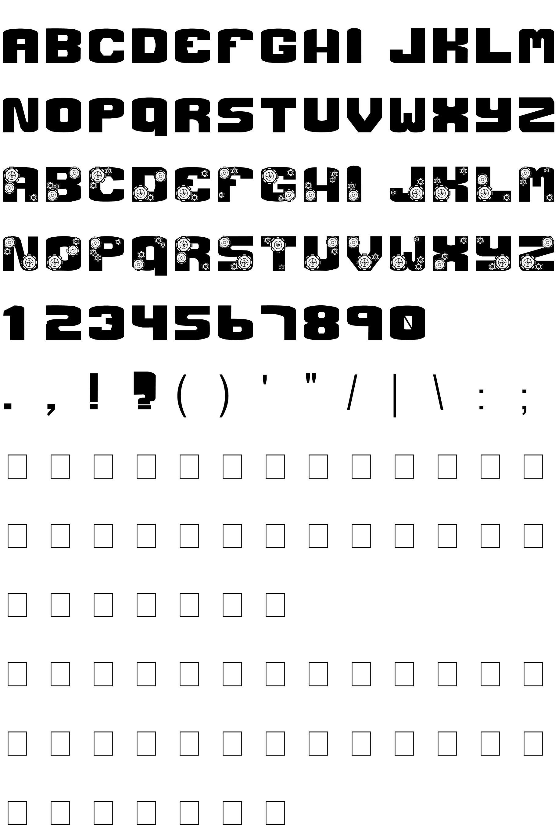 Шрифт Gear Crank