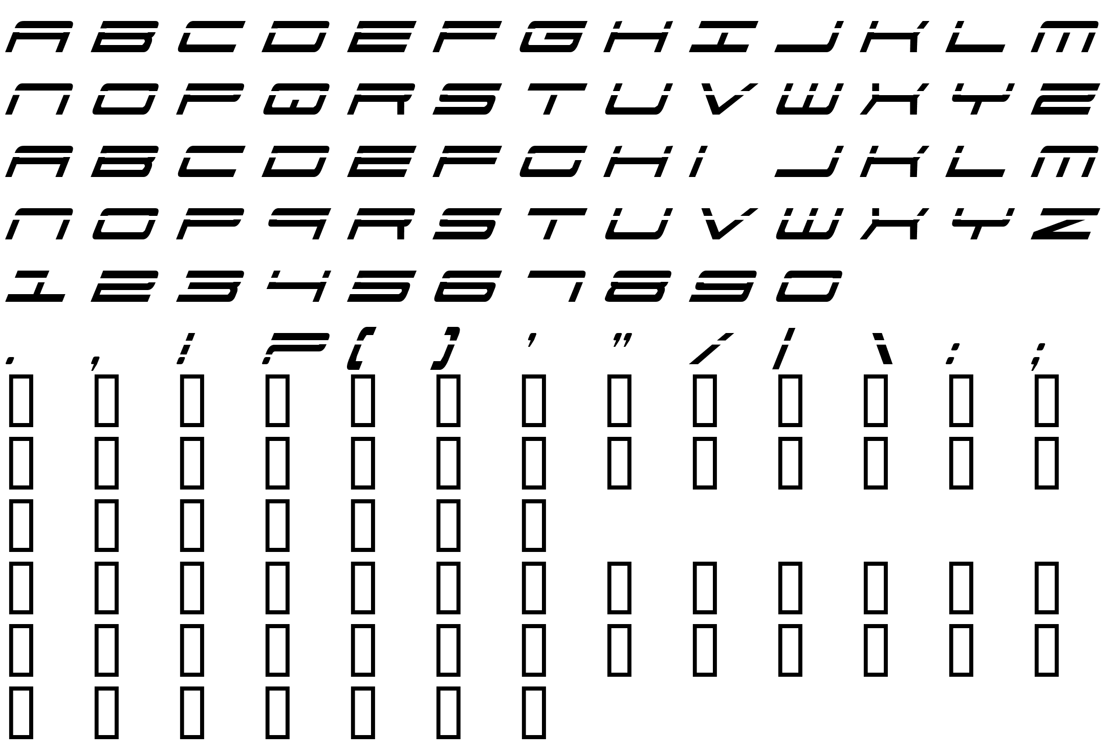 Шрифт 911 Porscha Laser Italic