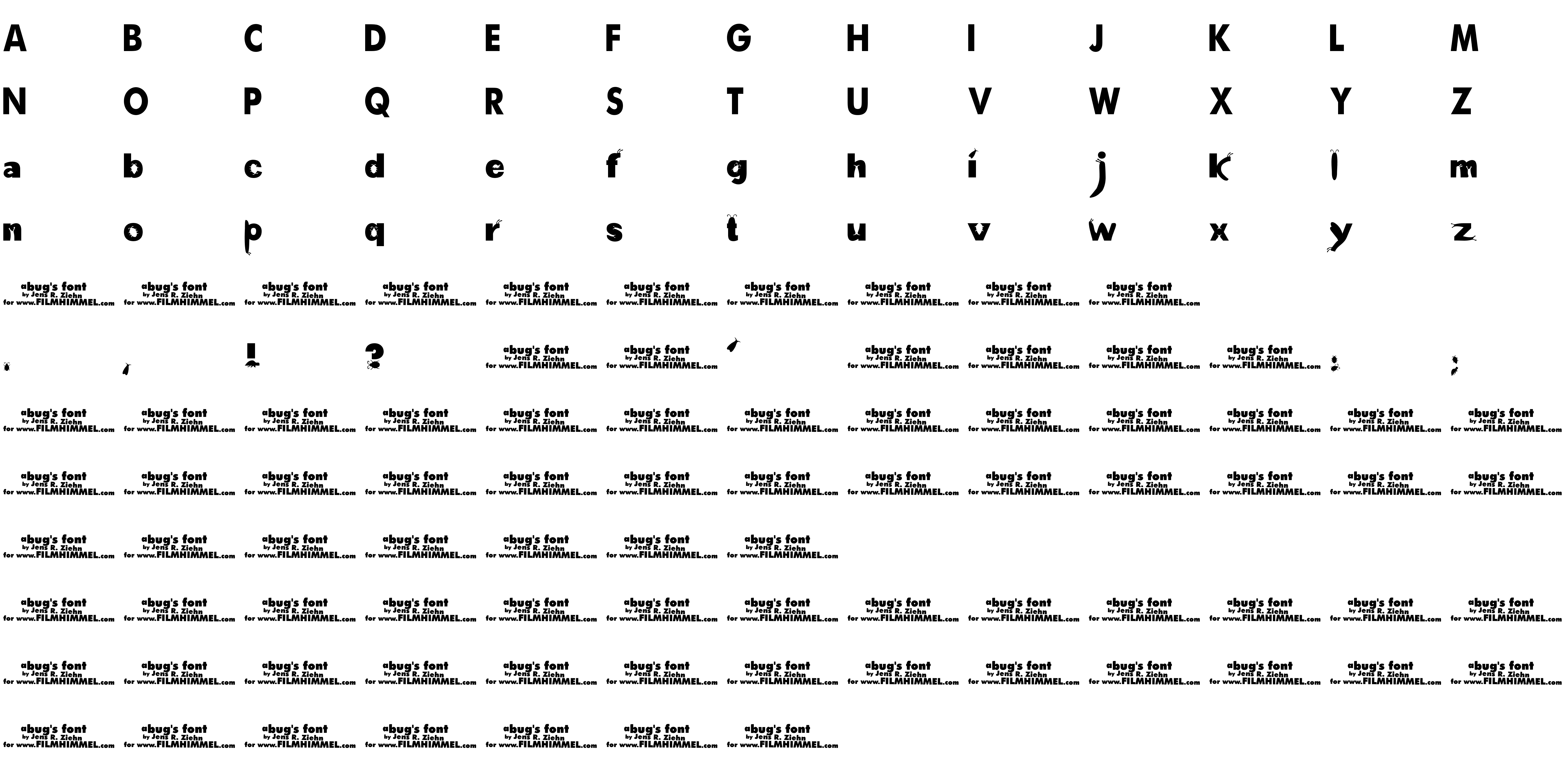 Шрифт a bug's life