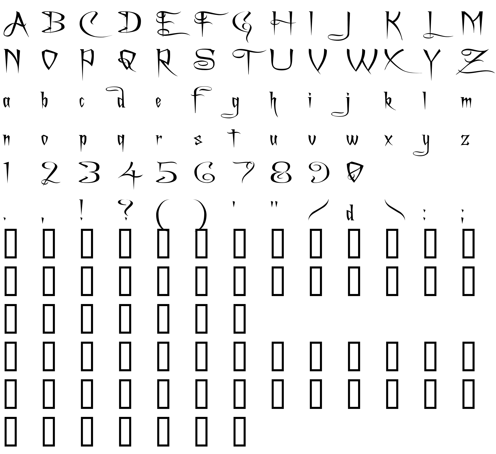 Шрифт A Charming Font Expanded