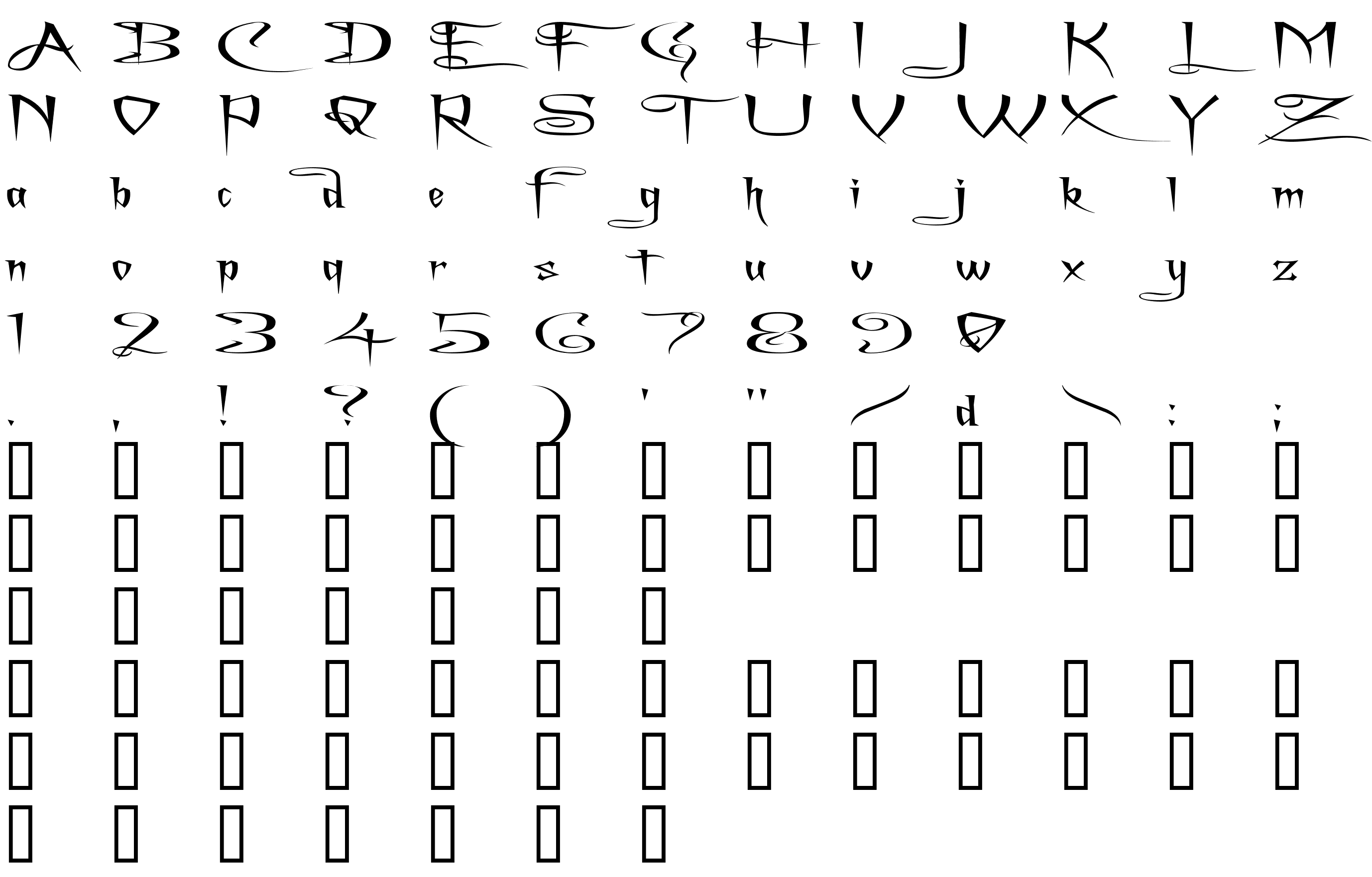 Шрифт A Charming Font Superexpanded