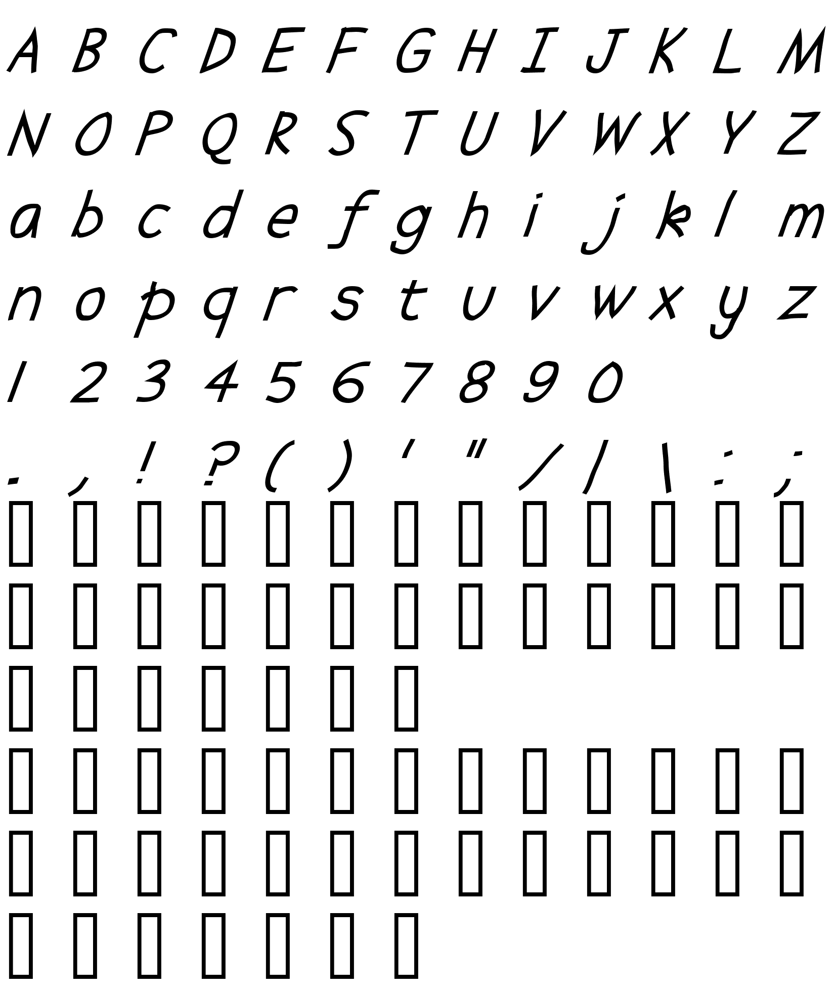 Шрифт Abscissa Italic