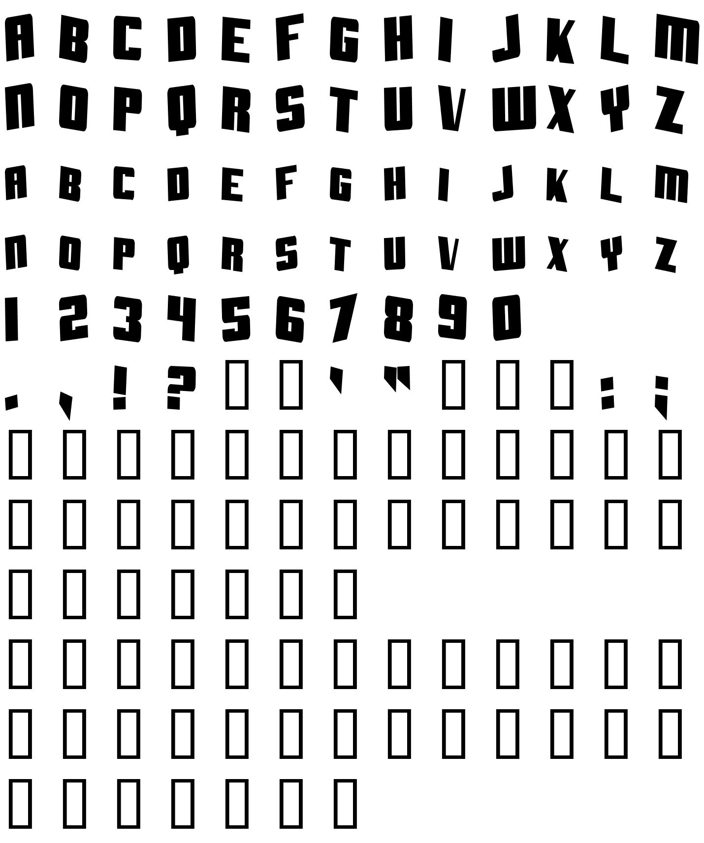 Шрифт Aftershock Debris CondSolid