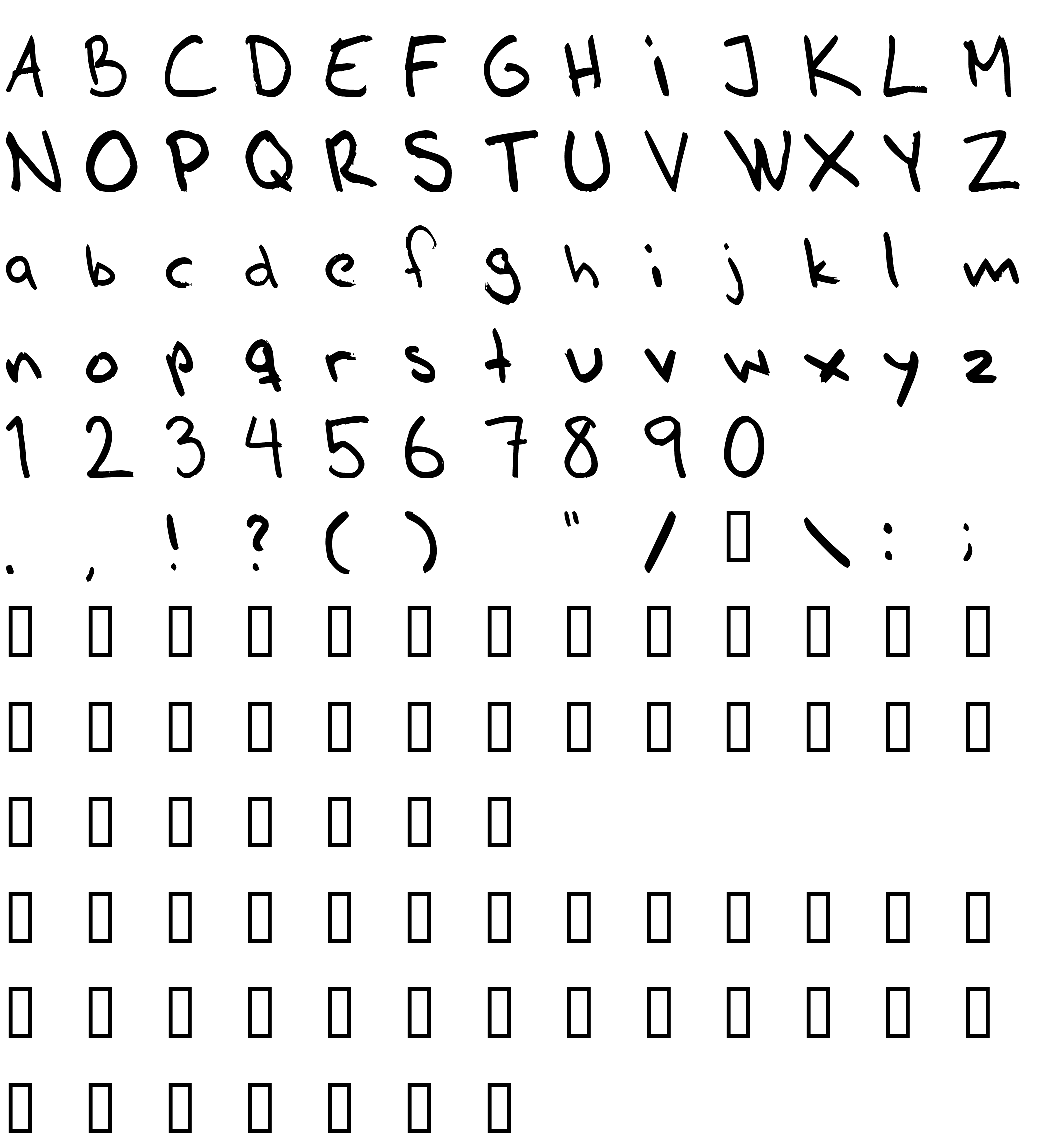 Шрифт AhnbergHand