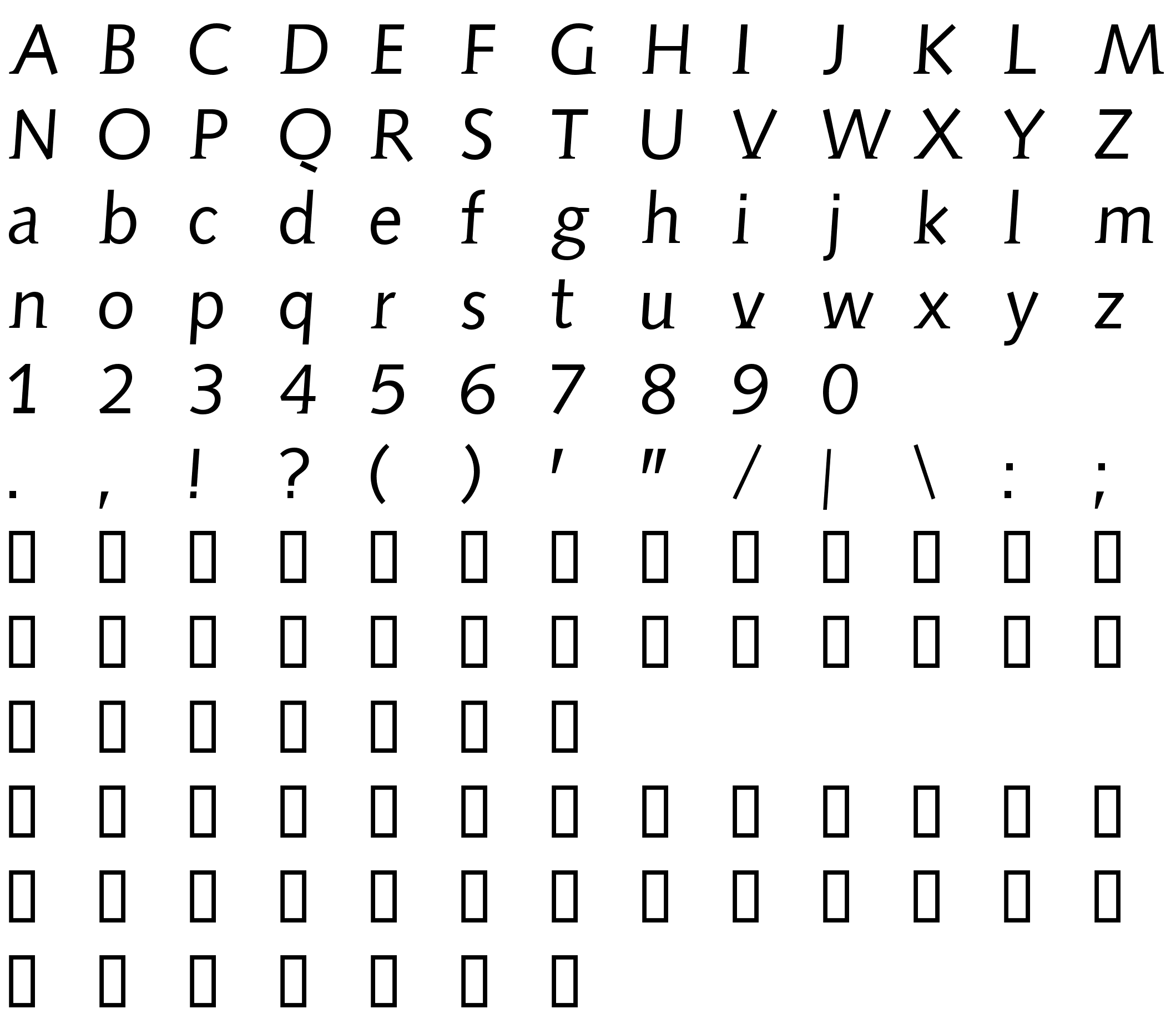 Шрифт AidaSerifObliqueMedium