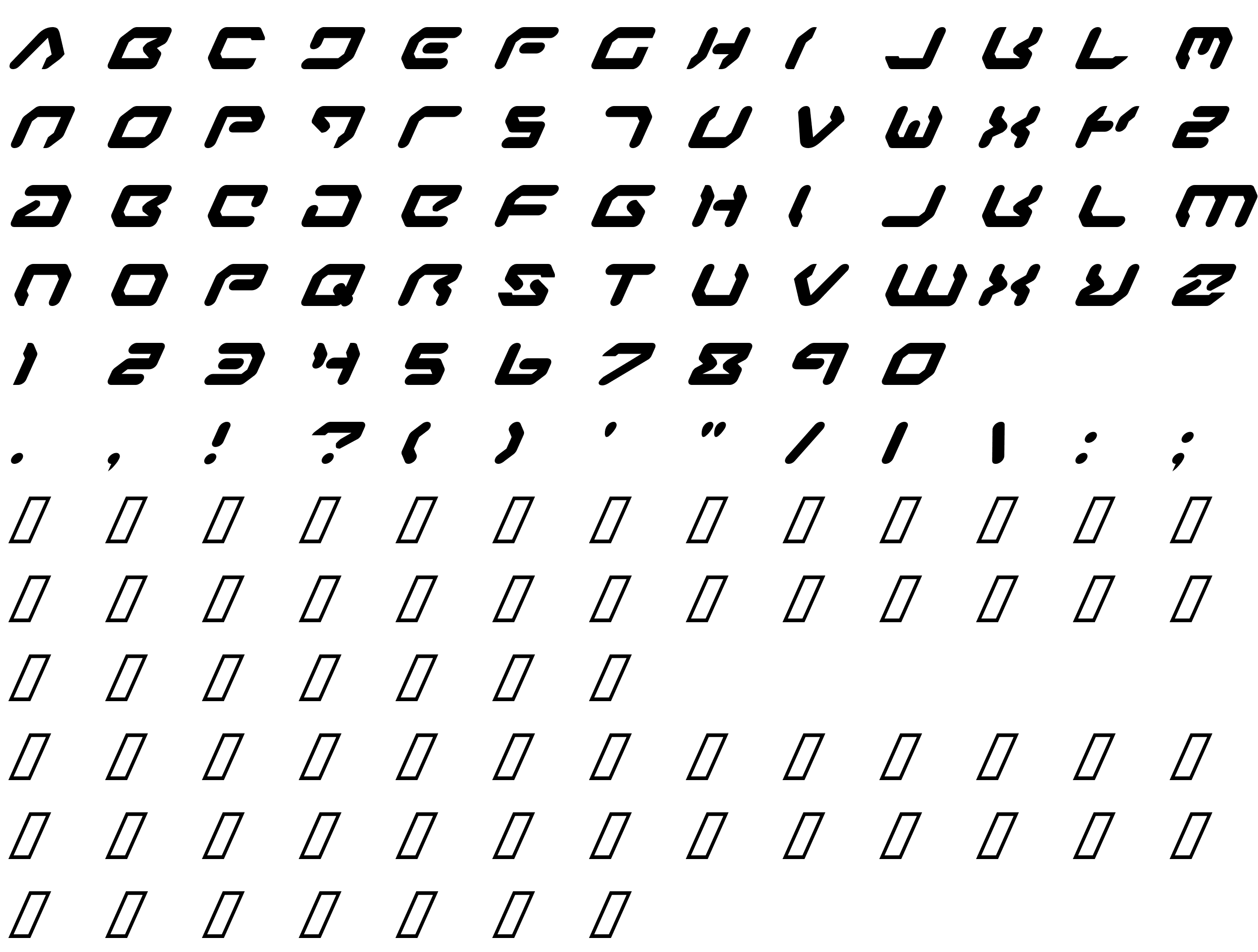 Шрифт Airstrip One Italic