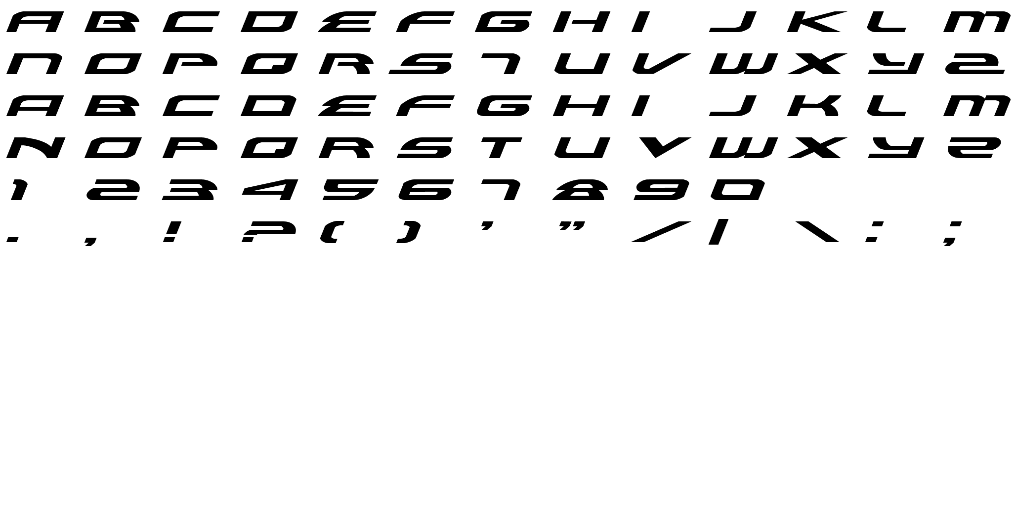 Шрифт Alexis Expanded Italic