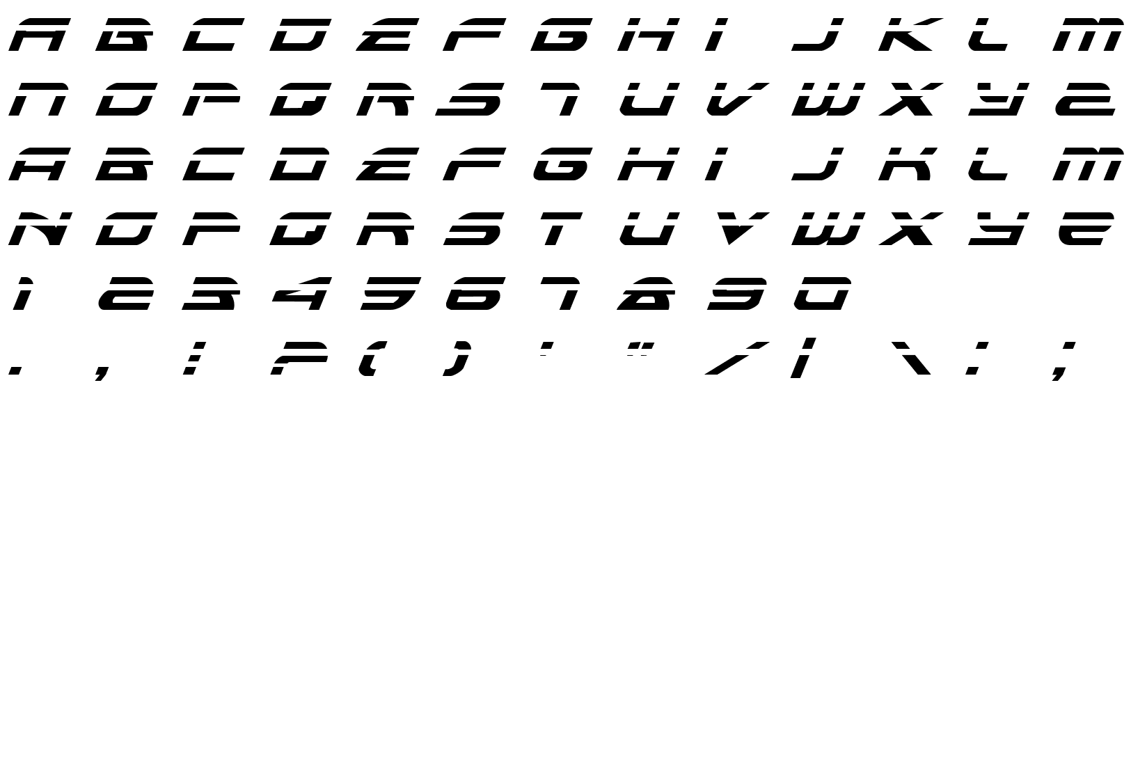 Шрифт Alexis Laser Italic