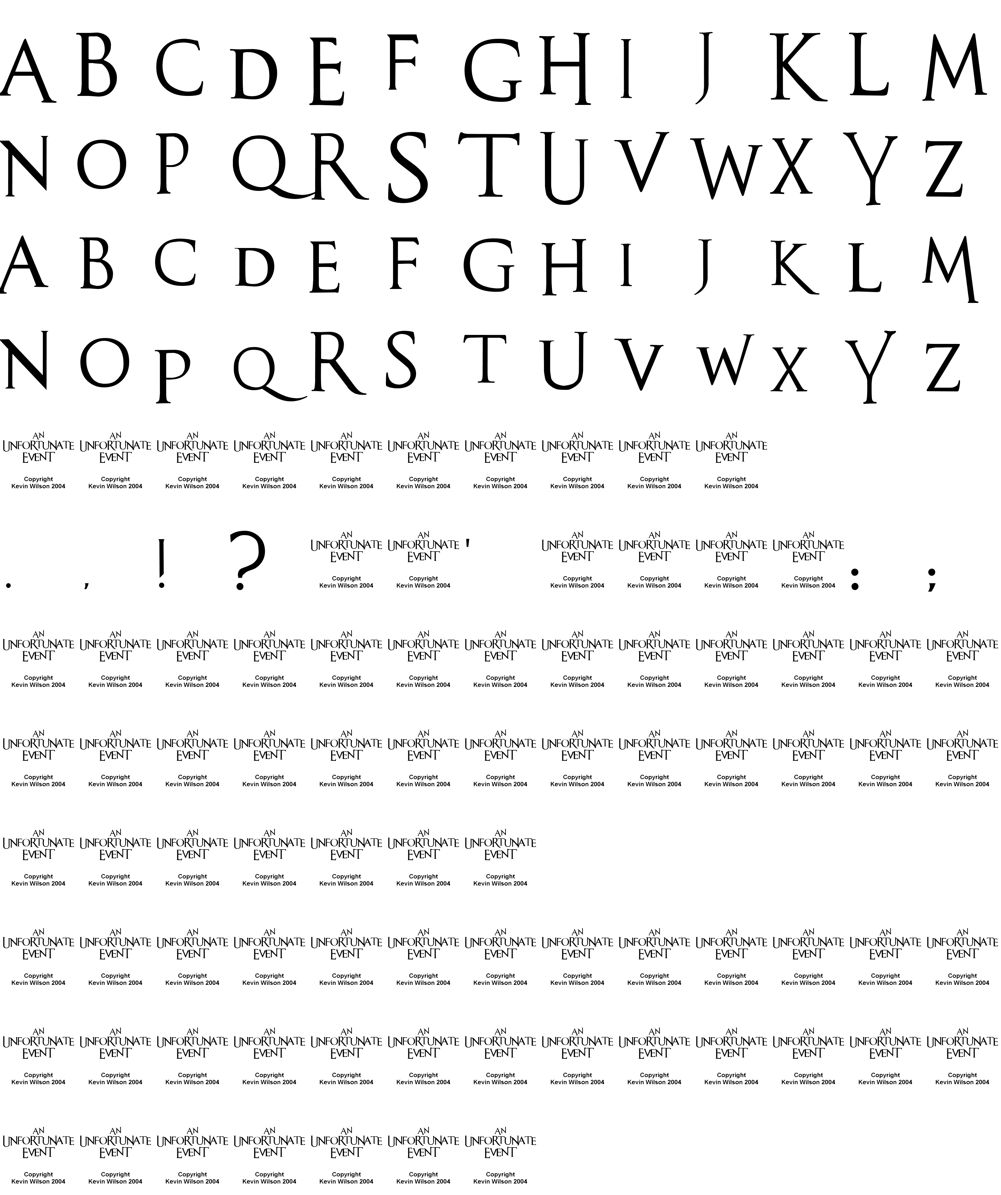 Шрифт An Unfortunate Event