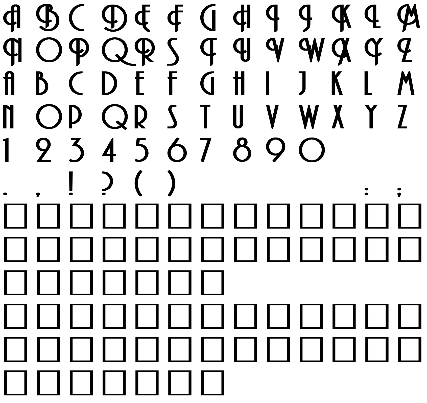 Шрифт Andes Bold