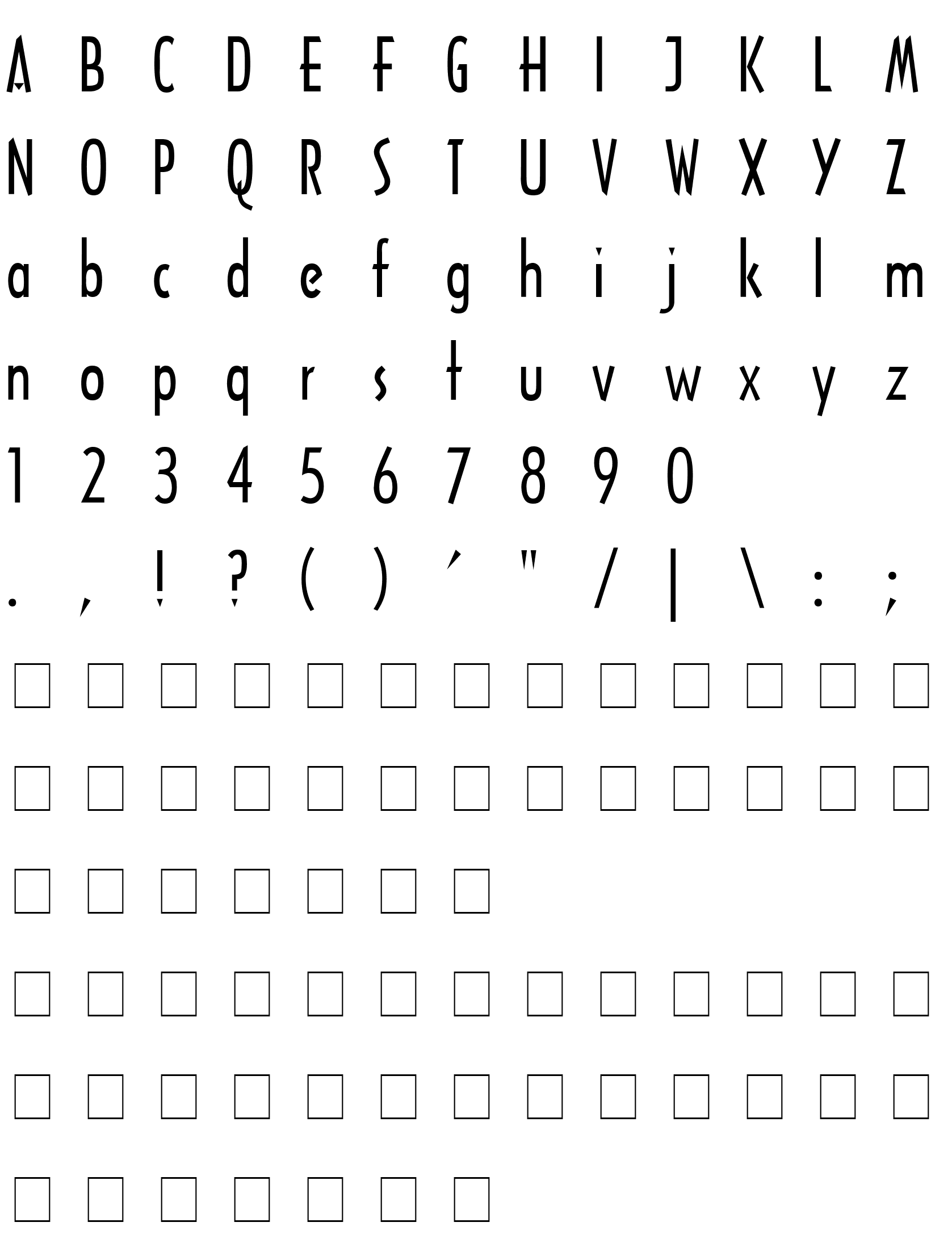 Шрифт Arcitectura