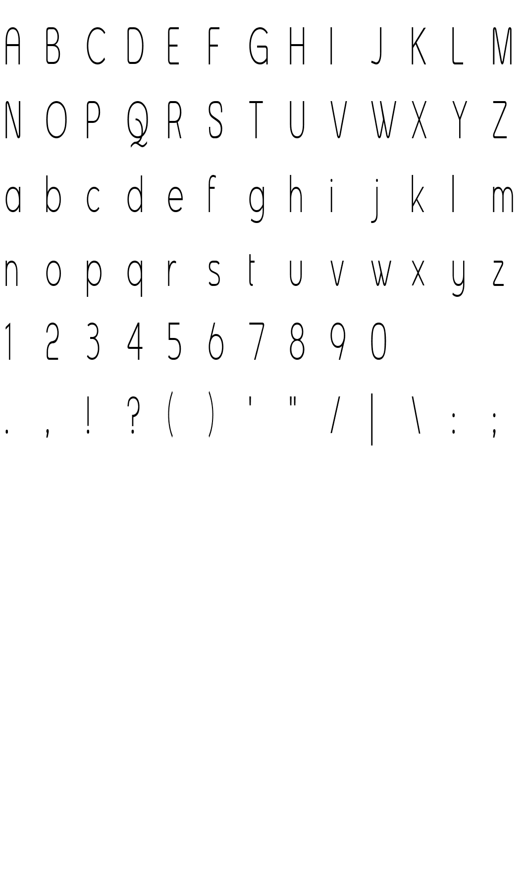 Шрифт Asenine Super Thin