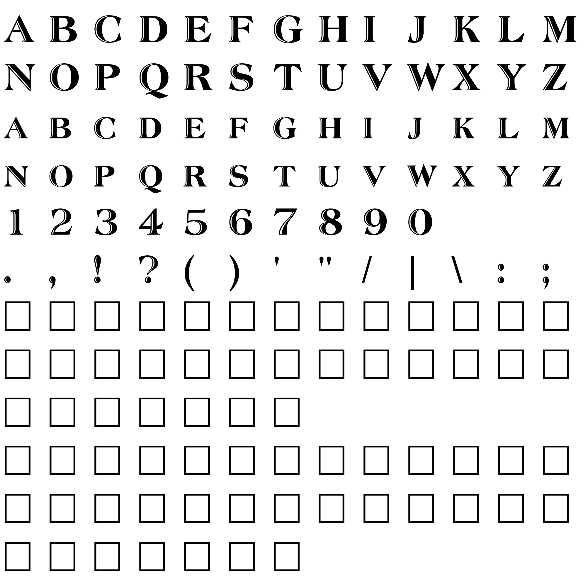 Шрифт Atlantic Inline-Normal