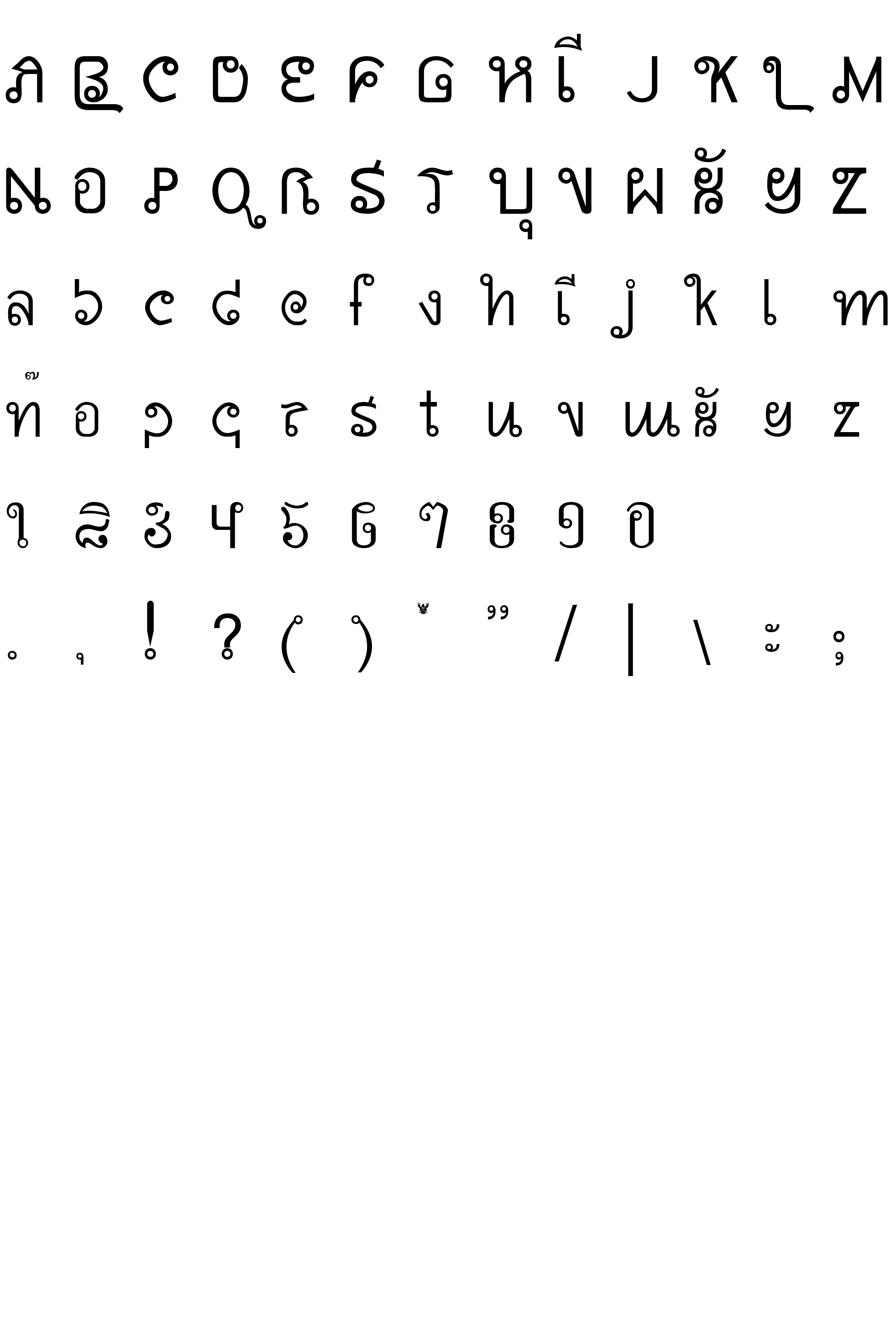 Шрифт AW_Siam  English not Thai