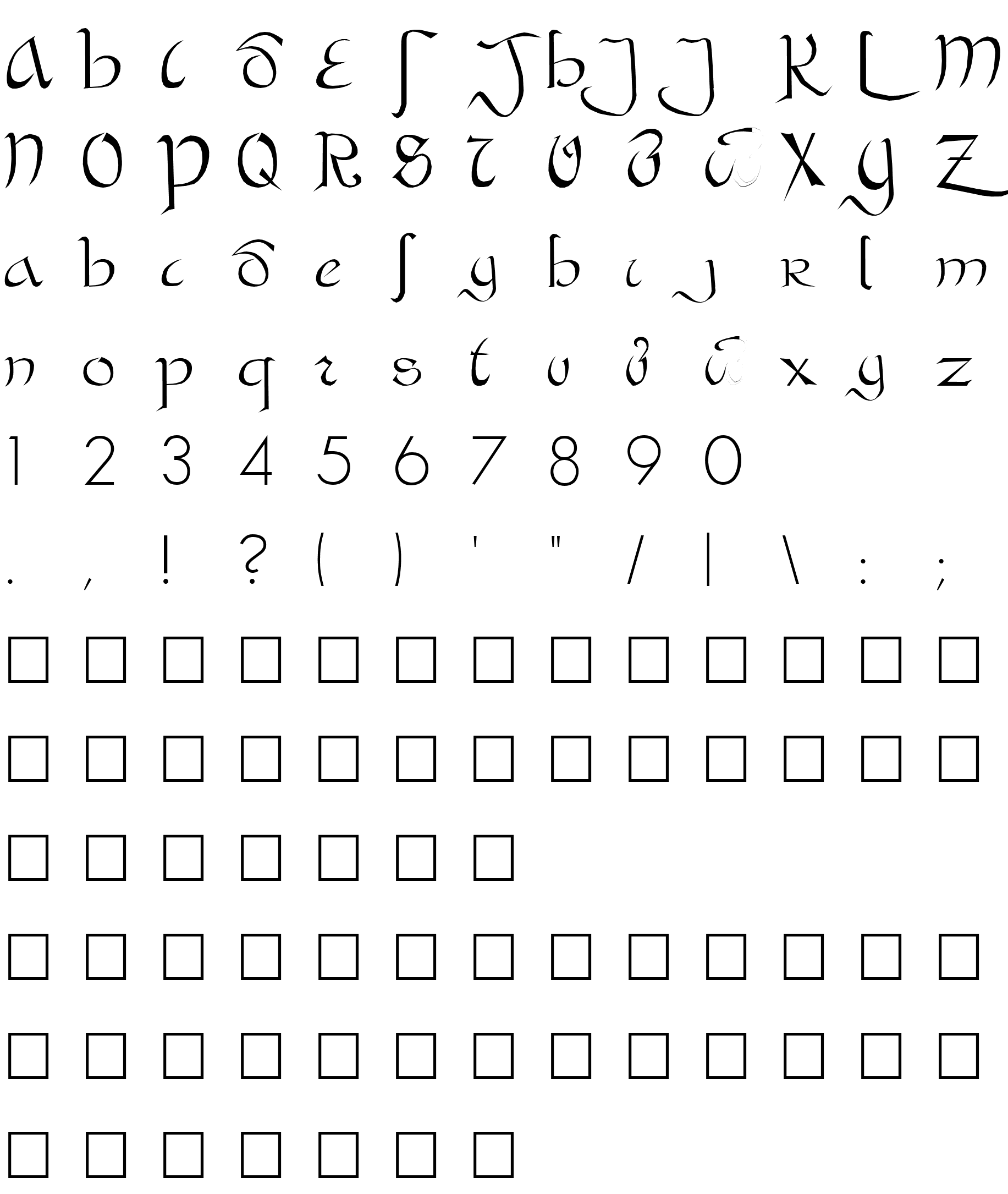 Шрифт Bastarda Regular