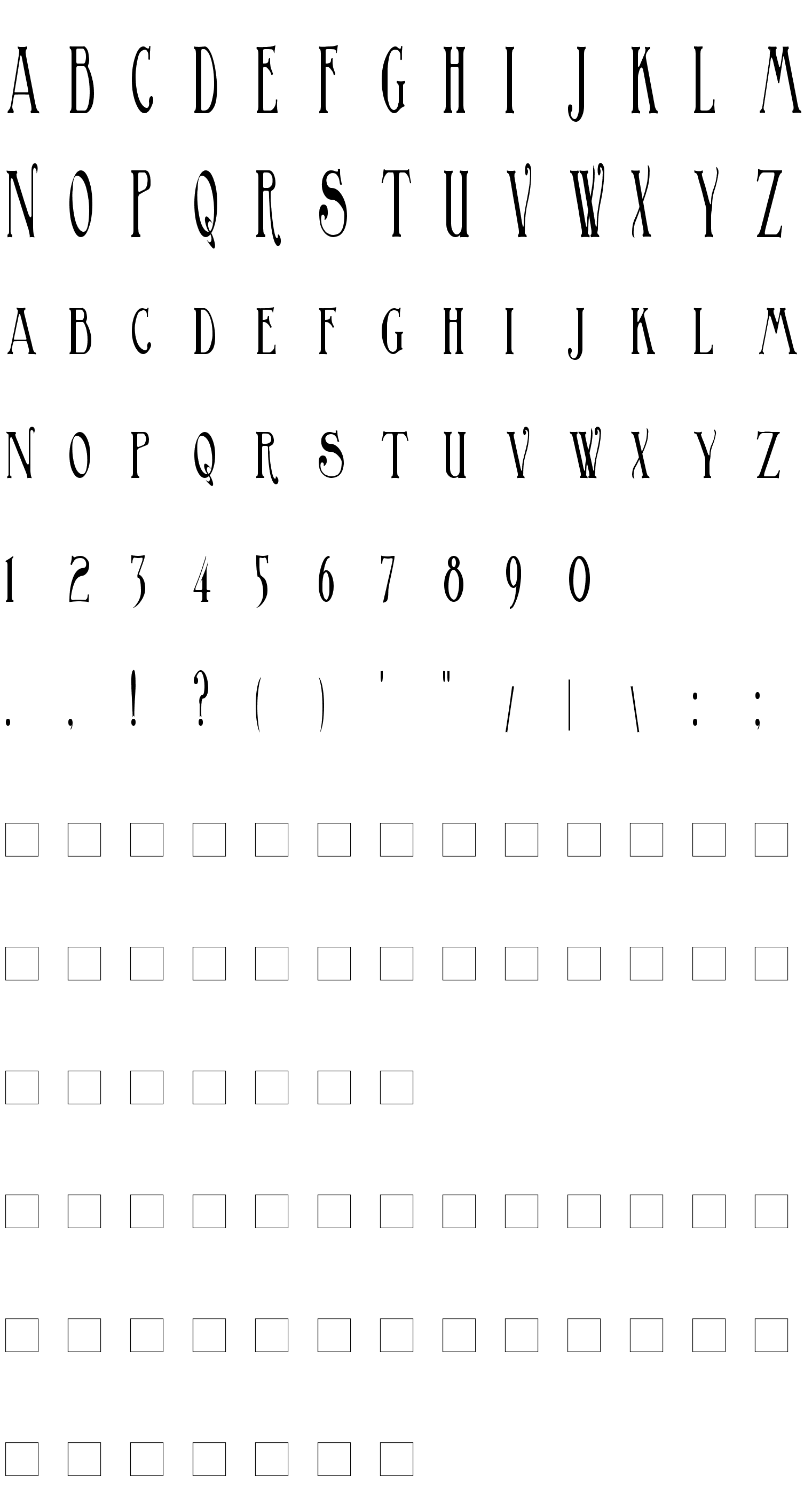 Шрифт BirminghamTitlingElongated