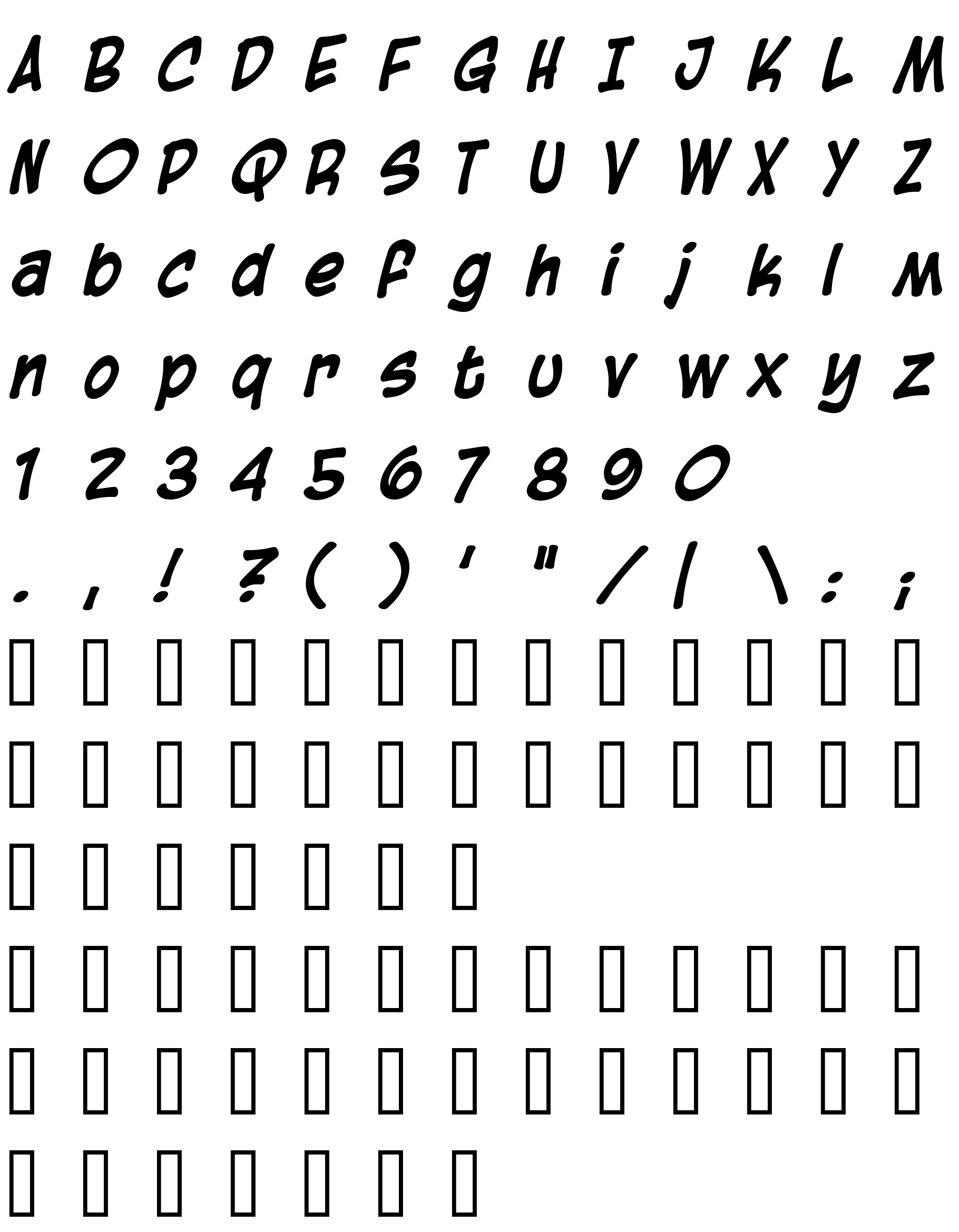 Шрифт Blambot Casual  BoldItalic