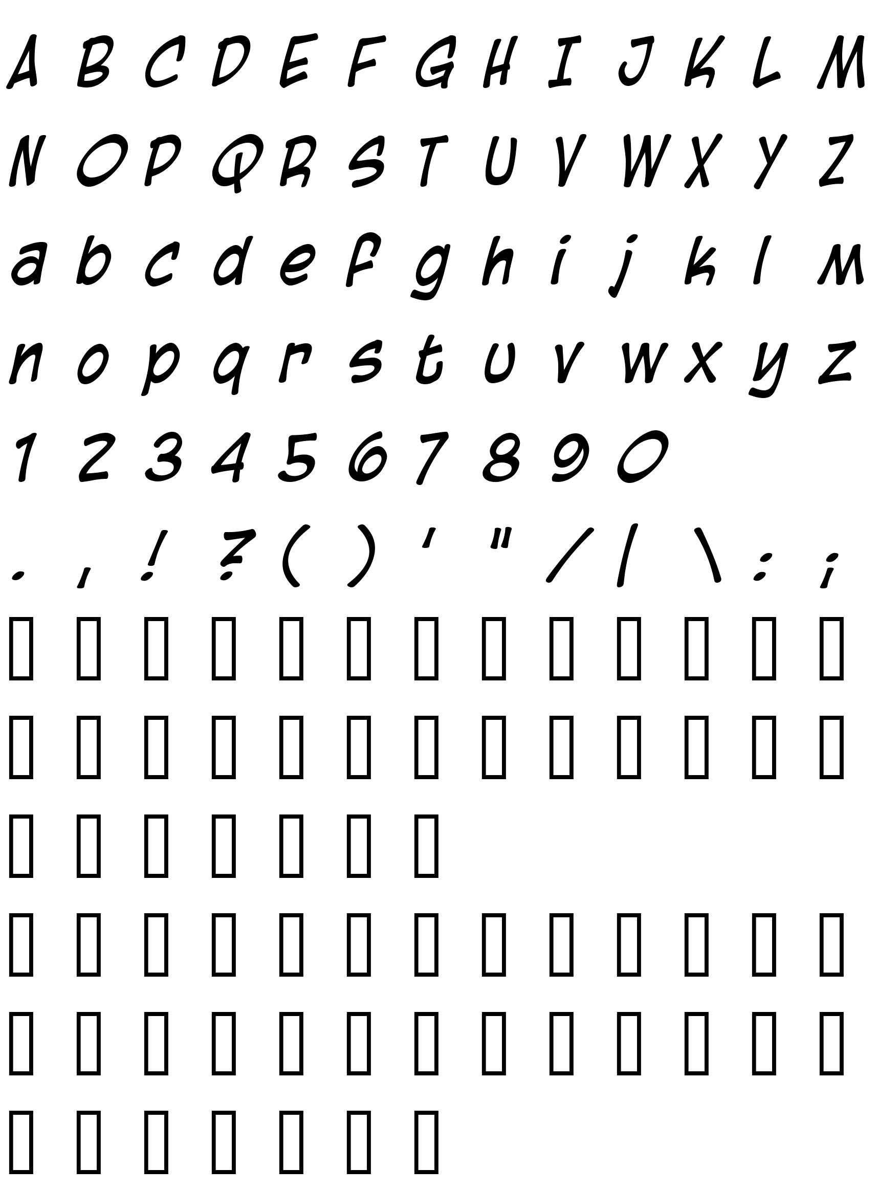 Шрифт Blambot Casual  Italic