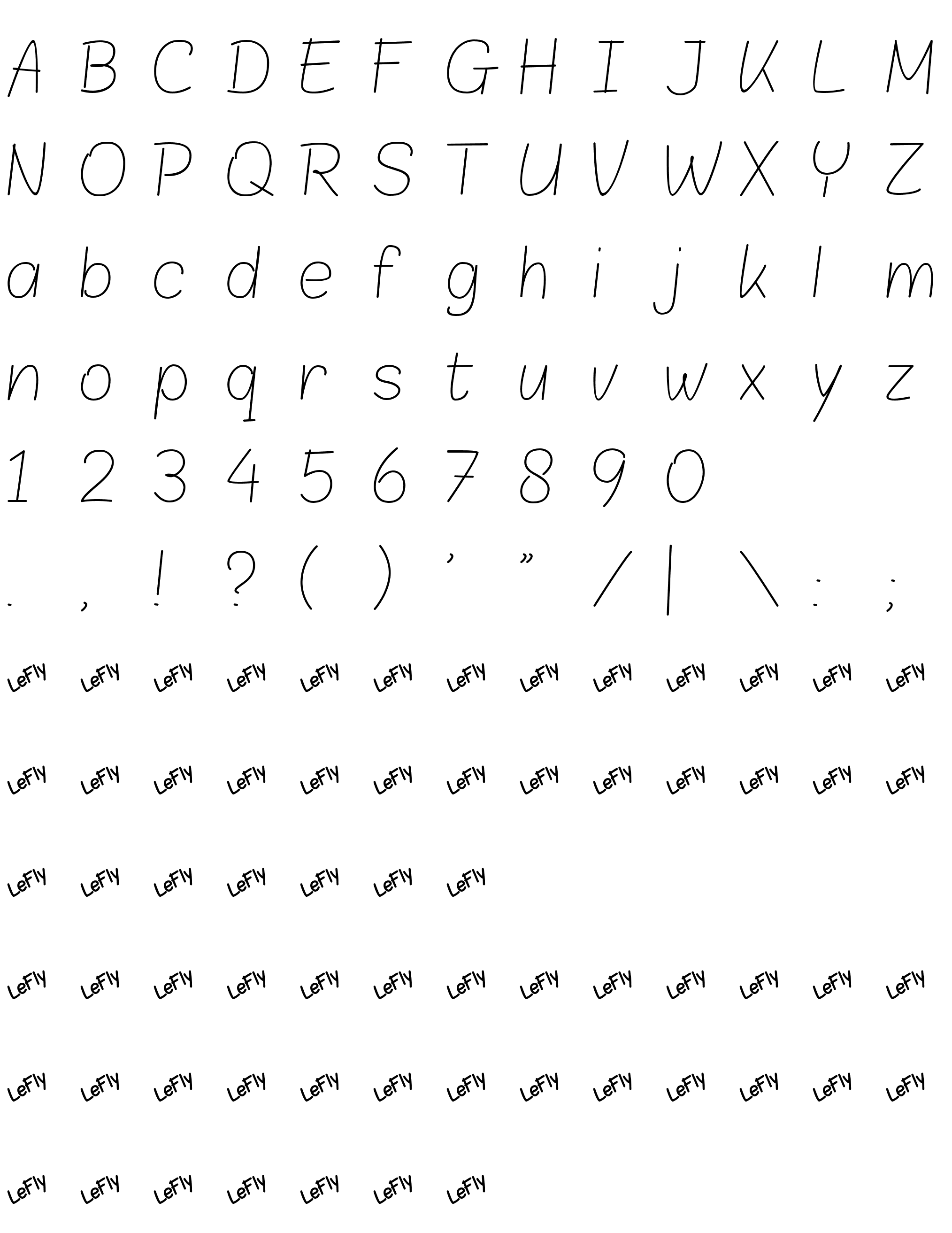 Шрифт Blokletters Potlood