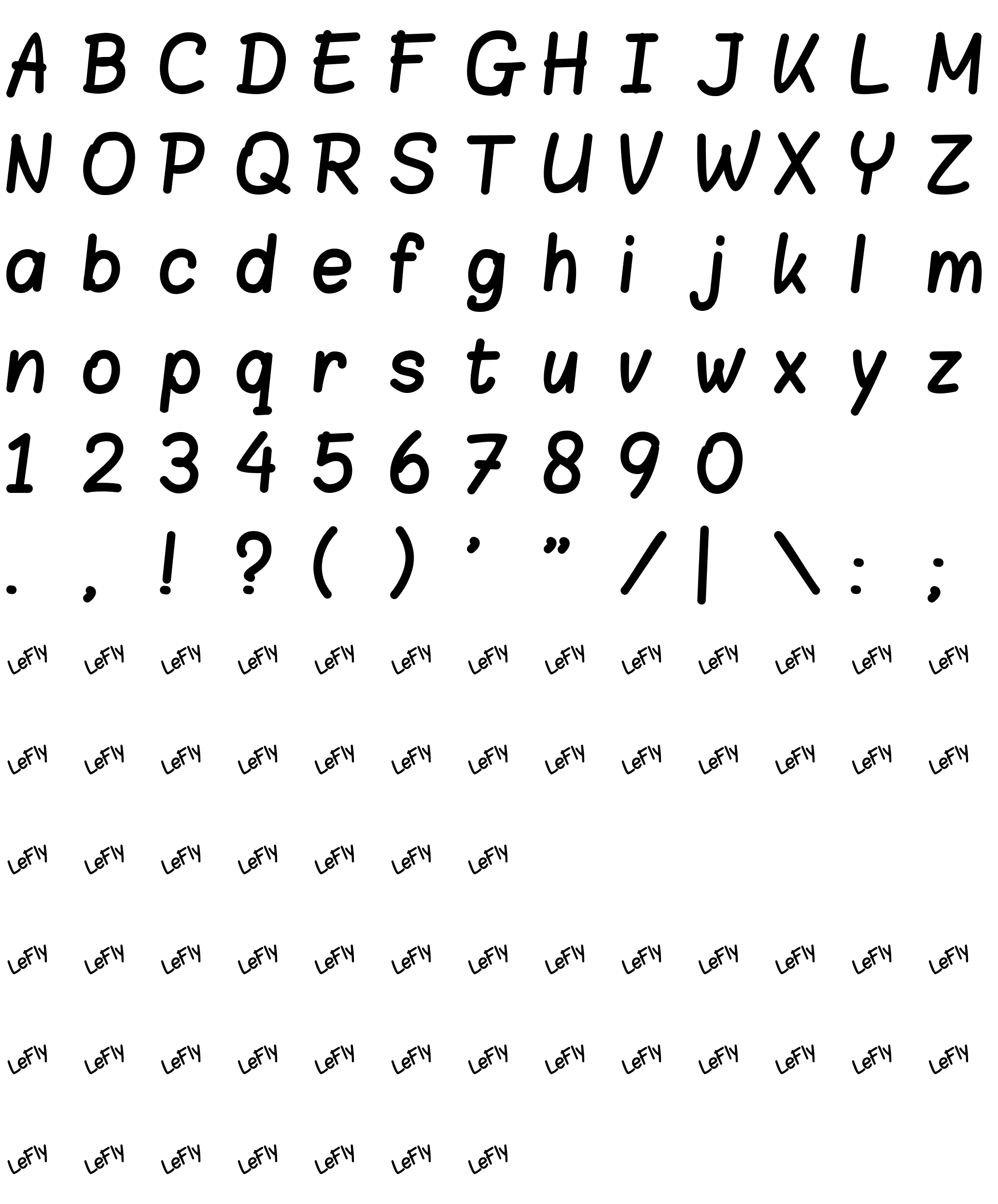 Шрифт Blokletters Viltstift