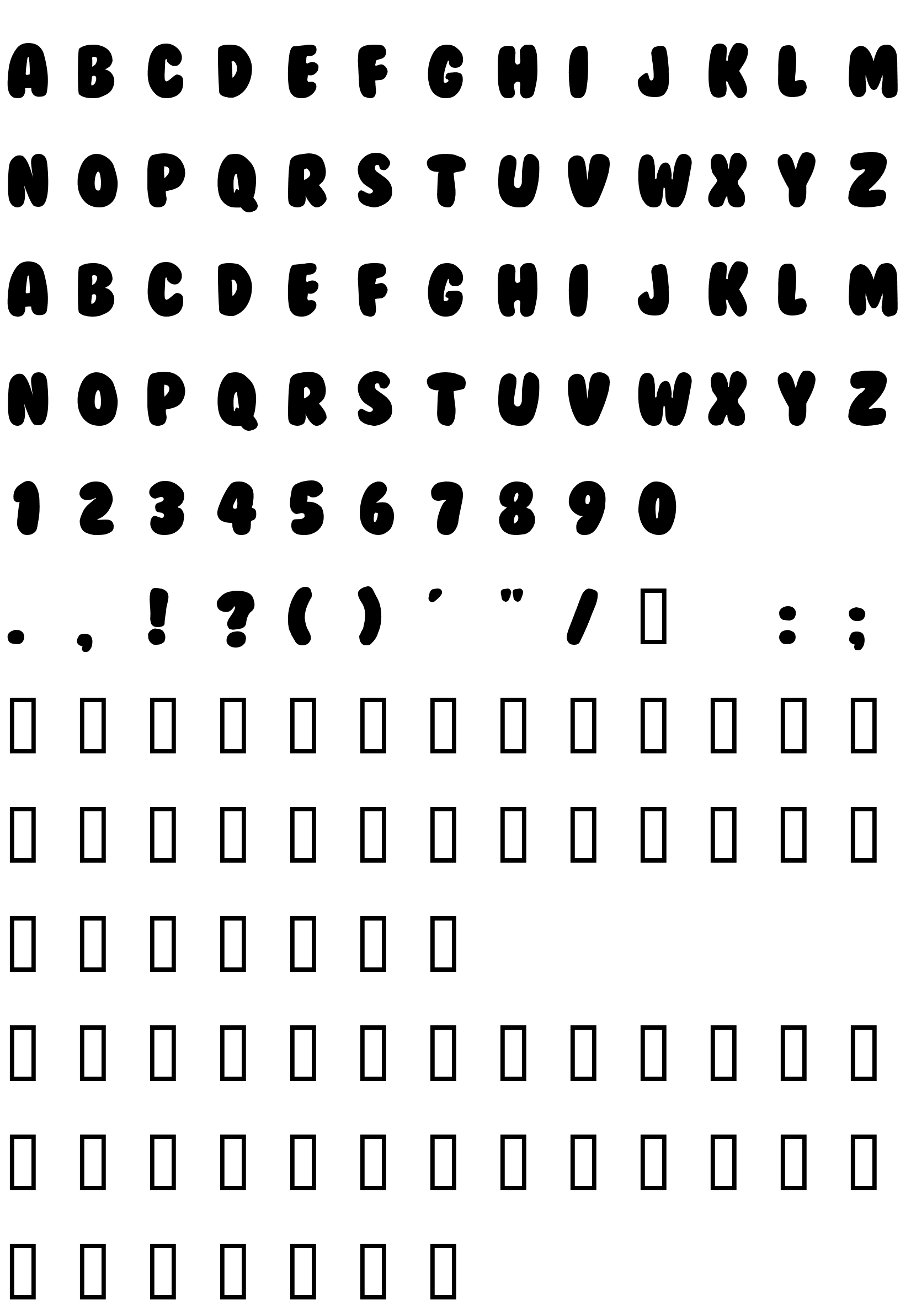 Шрифт BubbleGum