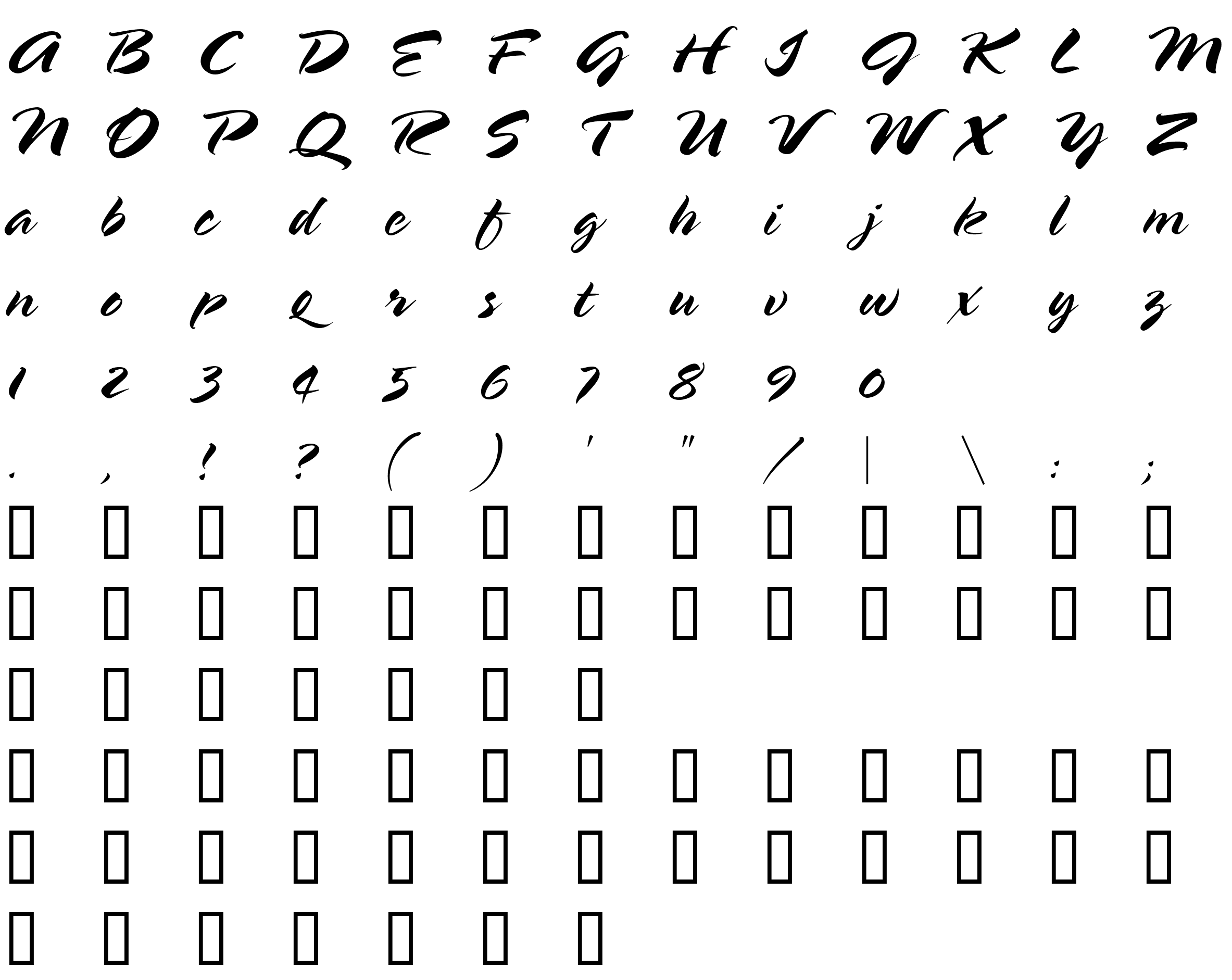 Шрифт Bustamalaka