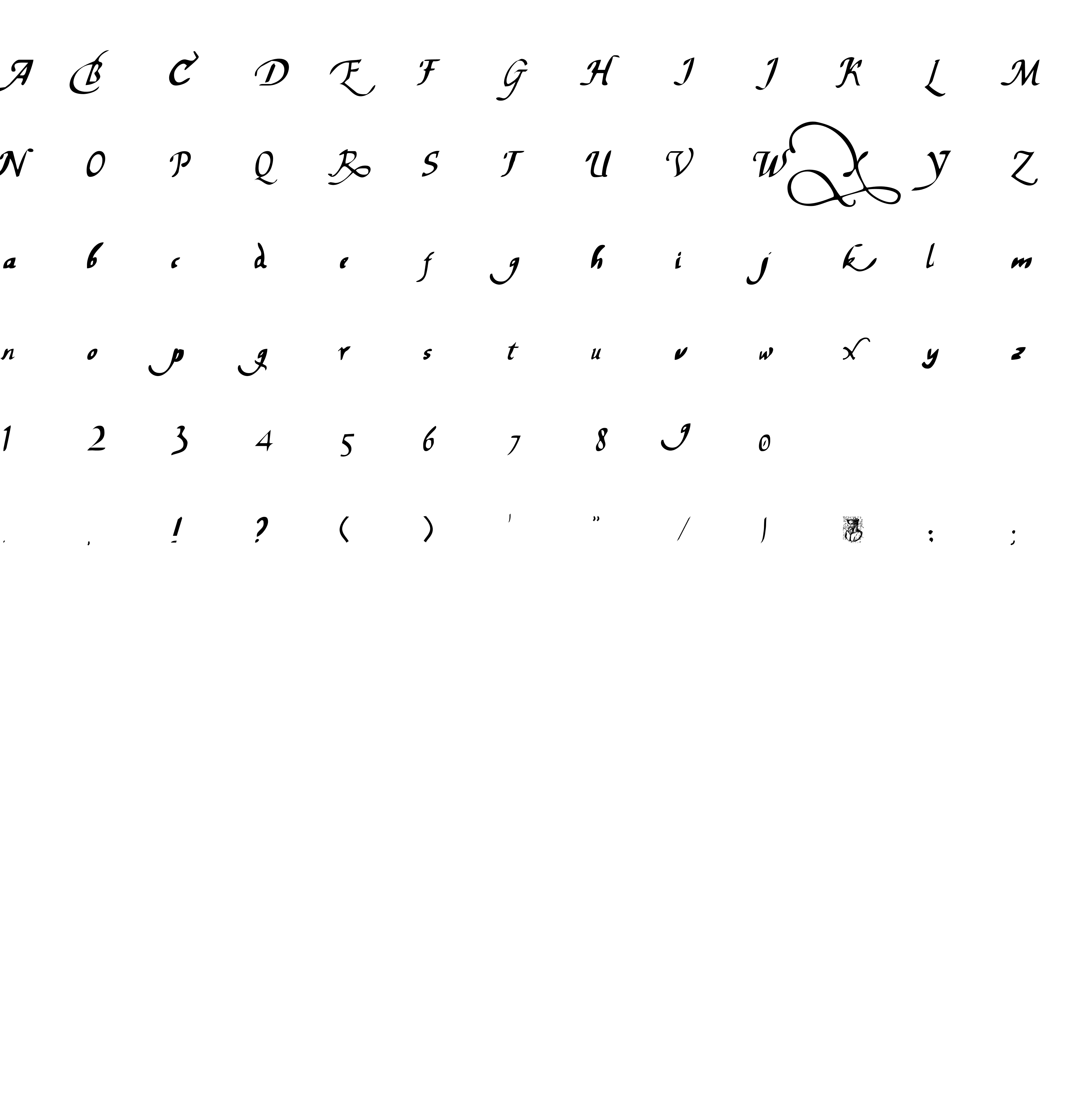 Шрифт chancelaresca pw